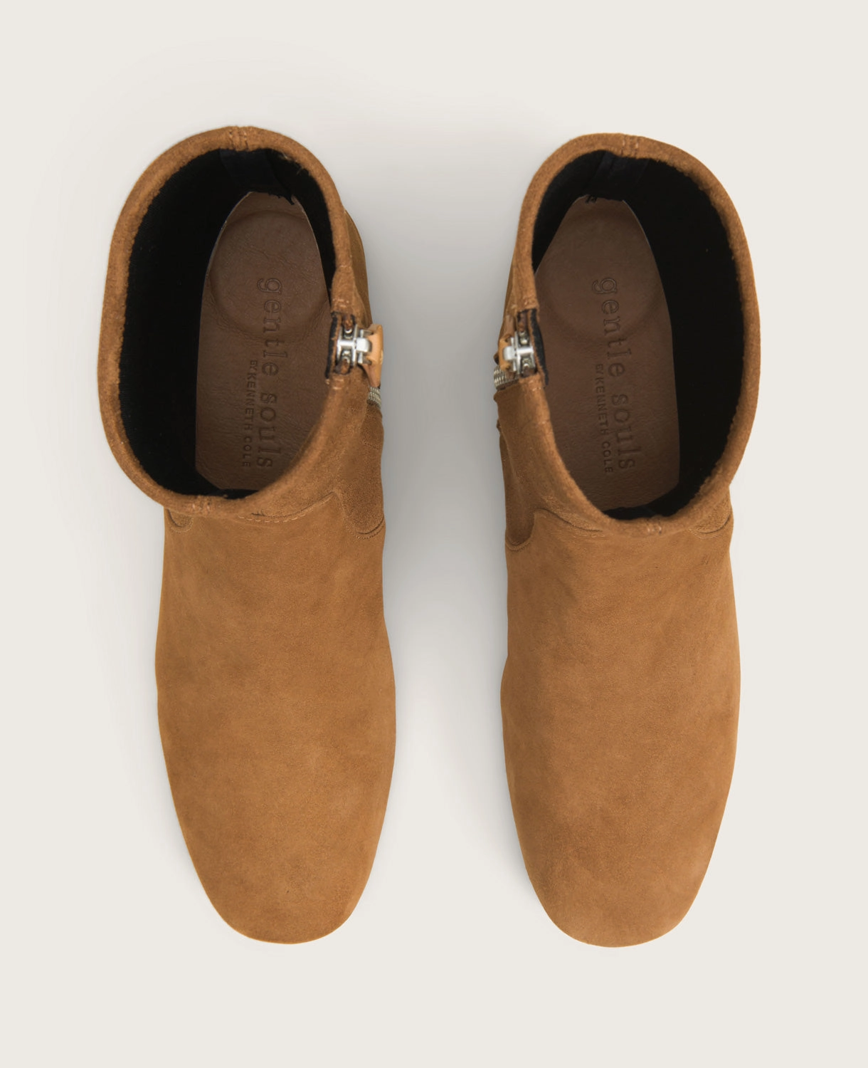 GENTLE SOULS - Ella Micro Suede Stretch Bootie Brogues Rubber Sole