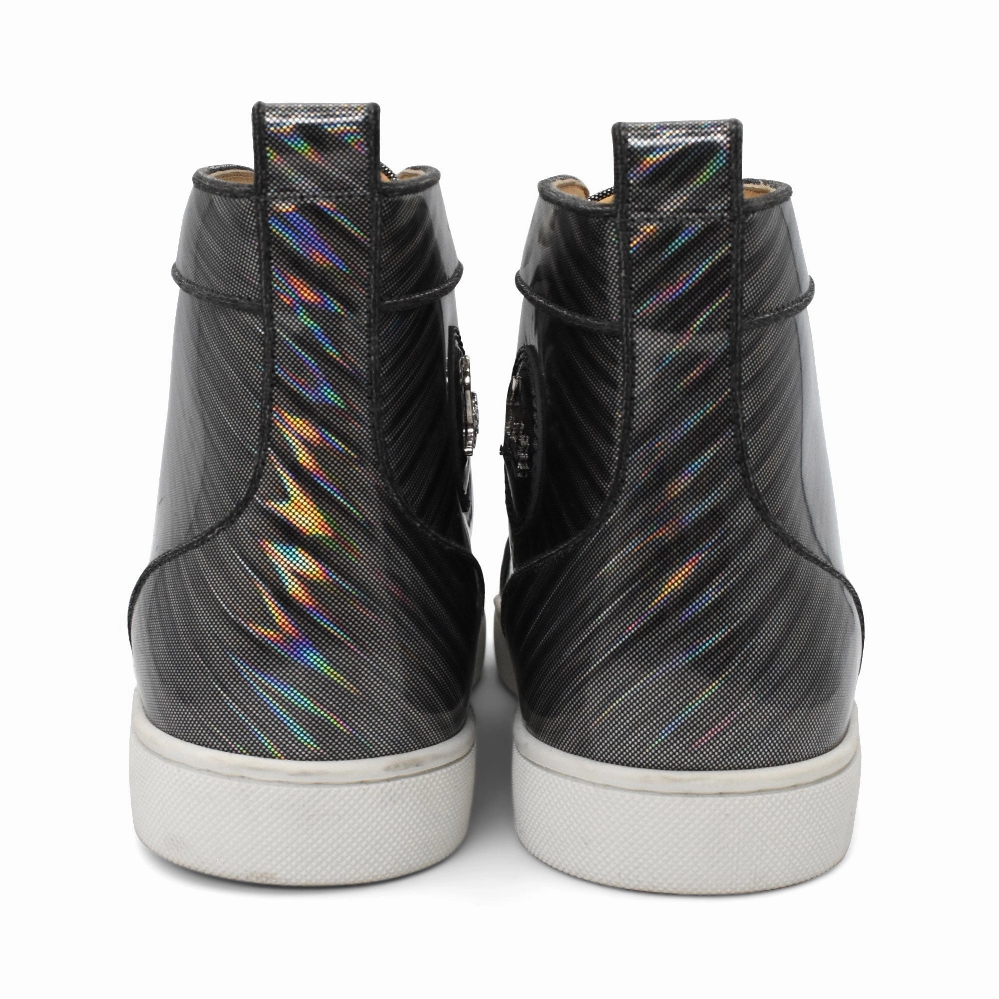 High Heels Squatting Christian Louboutin 'Orlando Electric Rain' Sneakers - Men's 40.5
