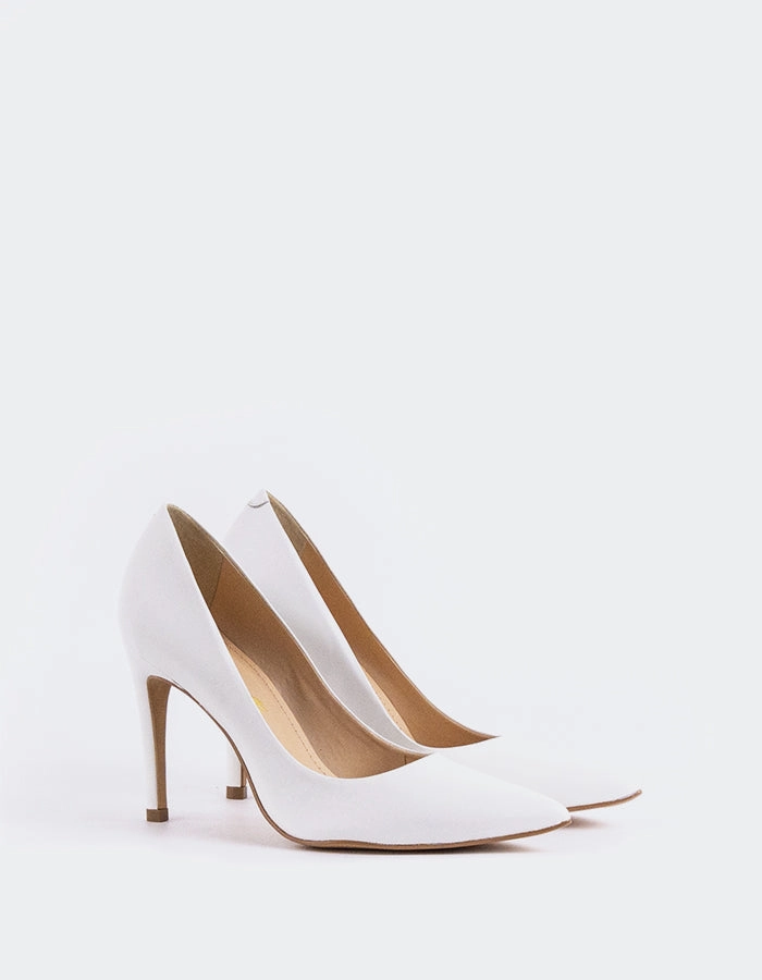 Knee High Boots Heel Love White Leather