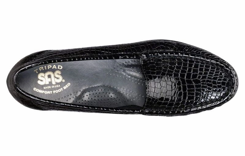 Luigi Mangione Loafers SIMPLIFY BLACK CROC PRINT