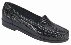 SIMPLIFY BLACK CROC PRINT Astaire Loafers