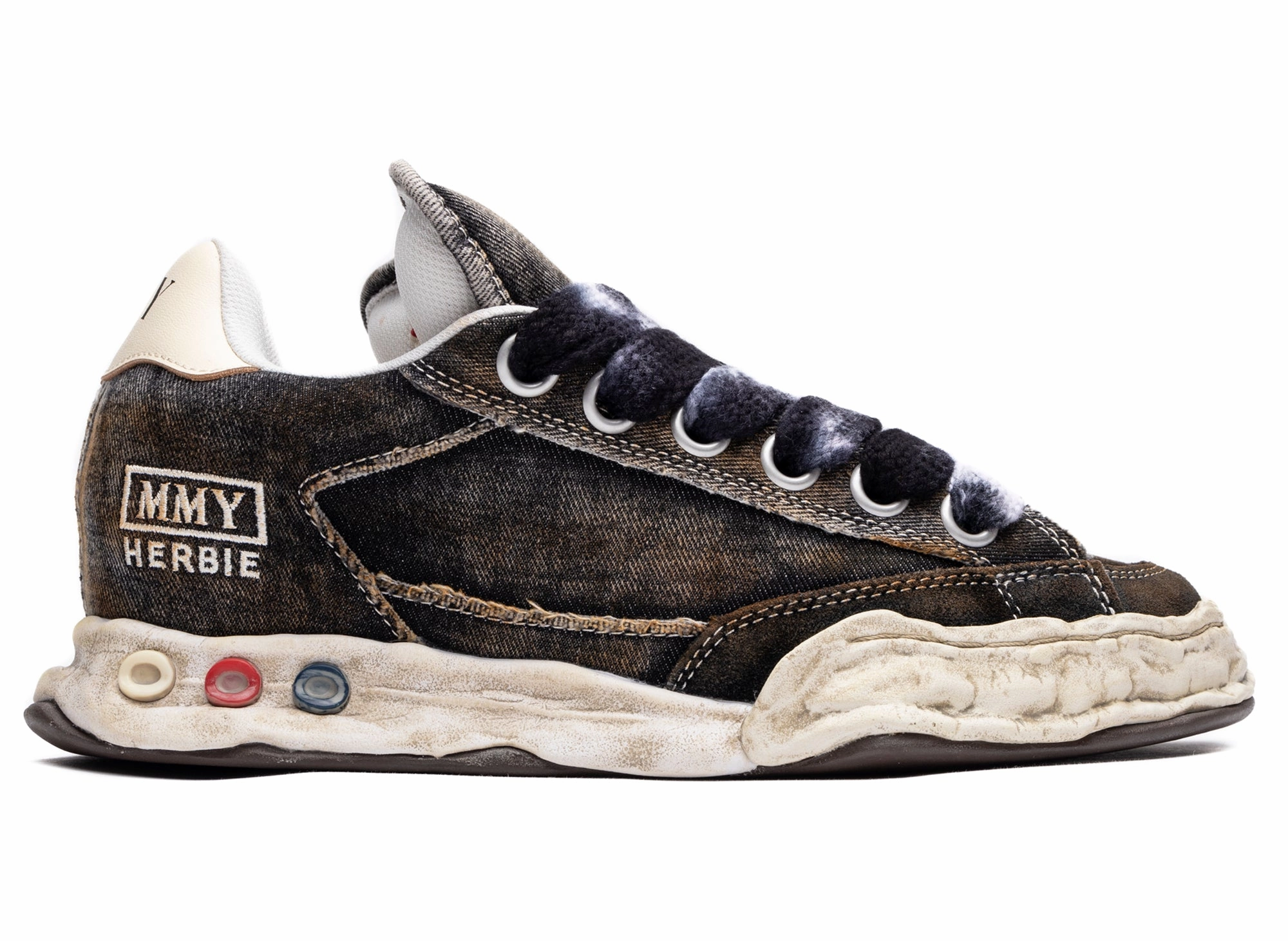 Derby Shoe Style Maison Mihara Yasuhiro Denim Herbie Puffer in Black