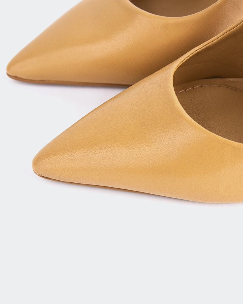 Knee High Boots Heel Janeiro Camel Leather