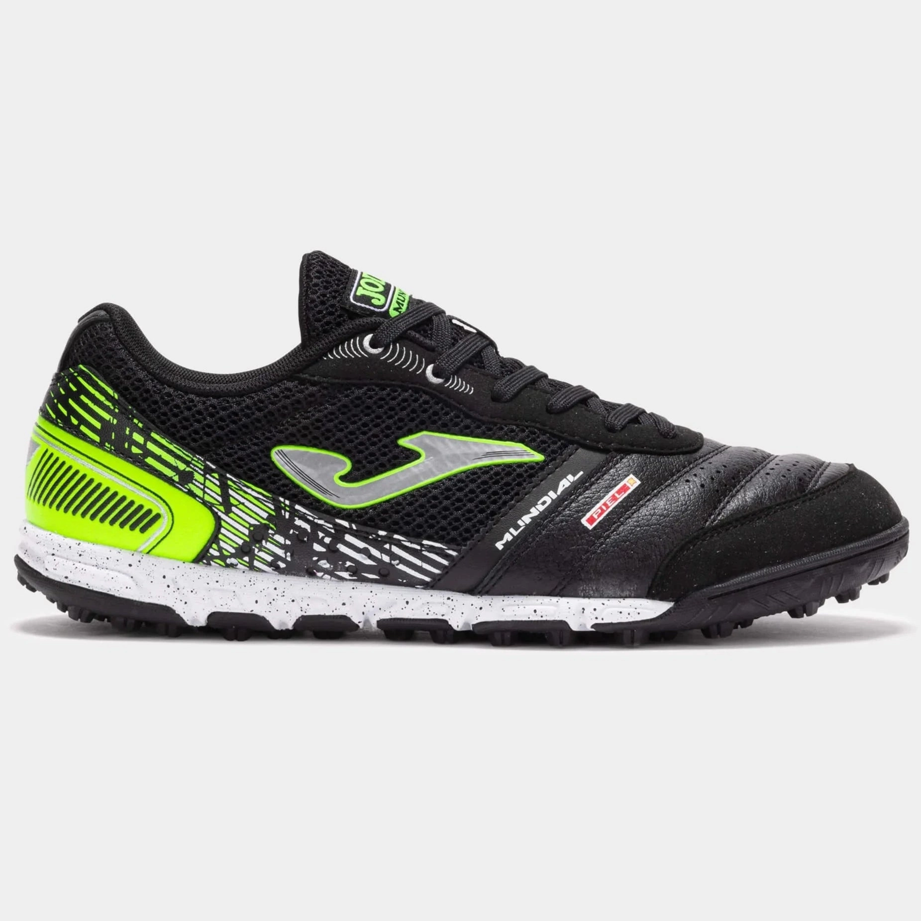 Slip Soccer Cleats Joma Mundial 2501 Turf Soccer Shoes - Black-Green