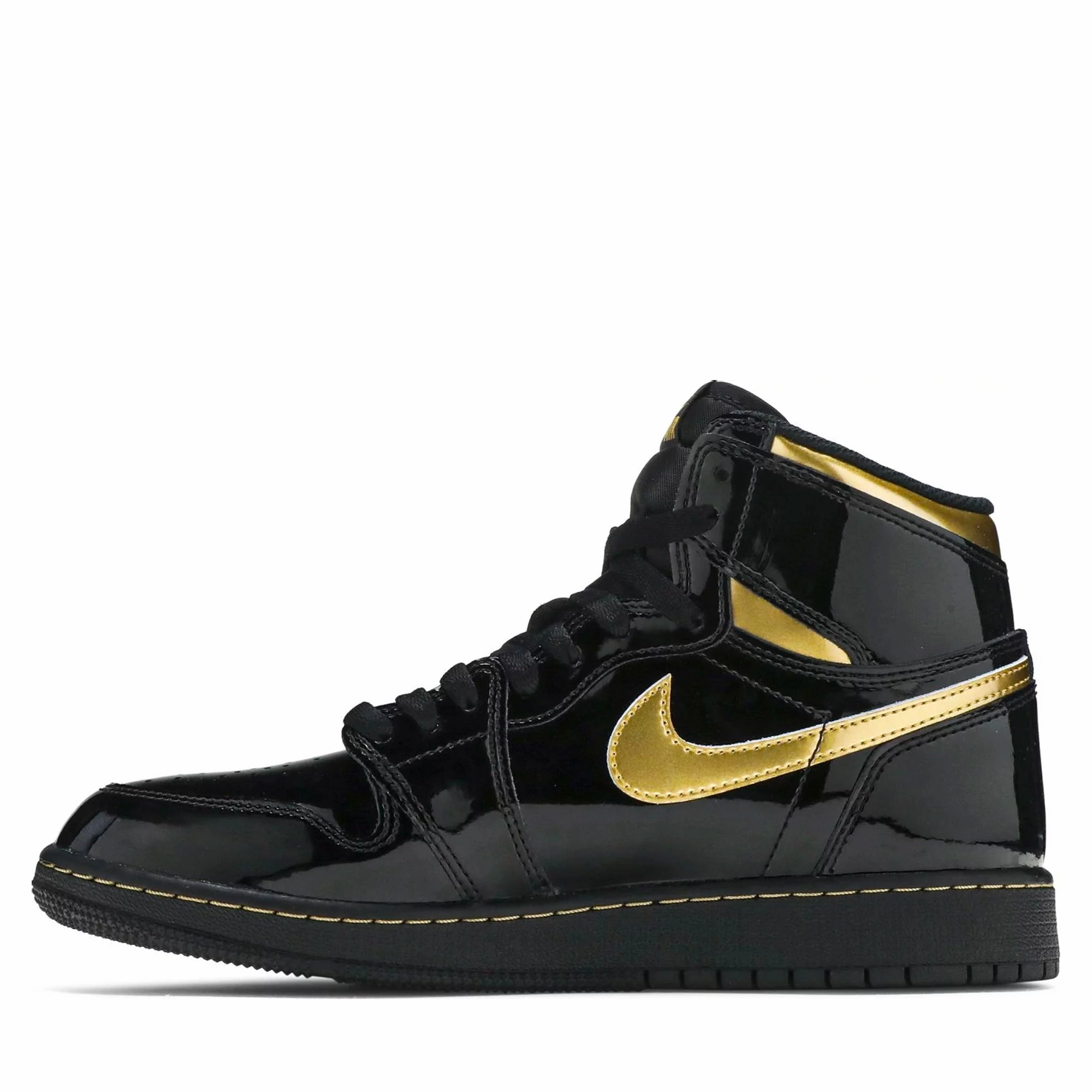 High Heels Rule 34 Jordan 1 Retro High Black Metallic Gold 2020 (GS)