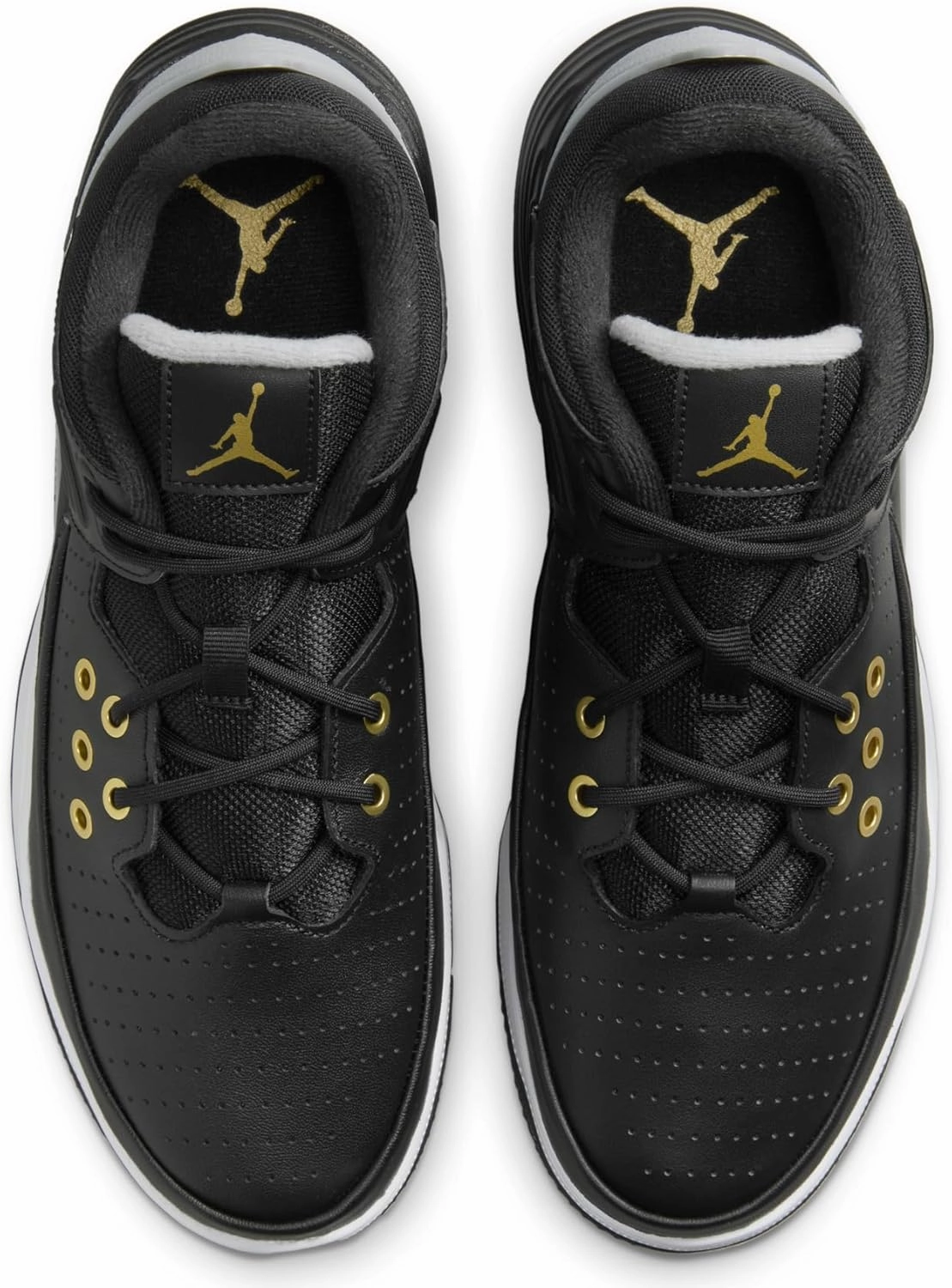 Nike Lebron Vii Tb Basketball Shoes Jordan Max Aura 5 Men's Shoes (DZ4353-017, Black/White/Wolf Grey/Metallic Gold)