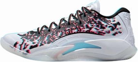 Nike Air Zoom Hyperace Volleyball Shoes Jordan Zion 3 Men's Shoes (DR0675-106, White/University RED/Cement Grey)