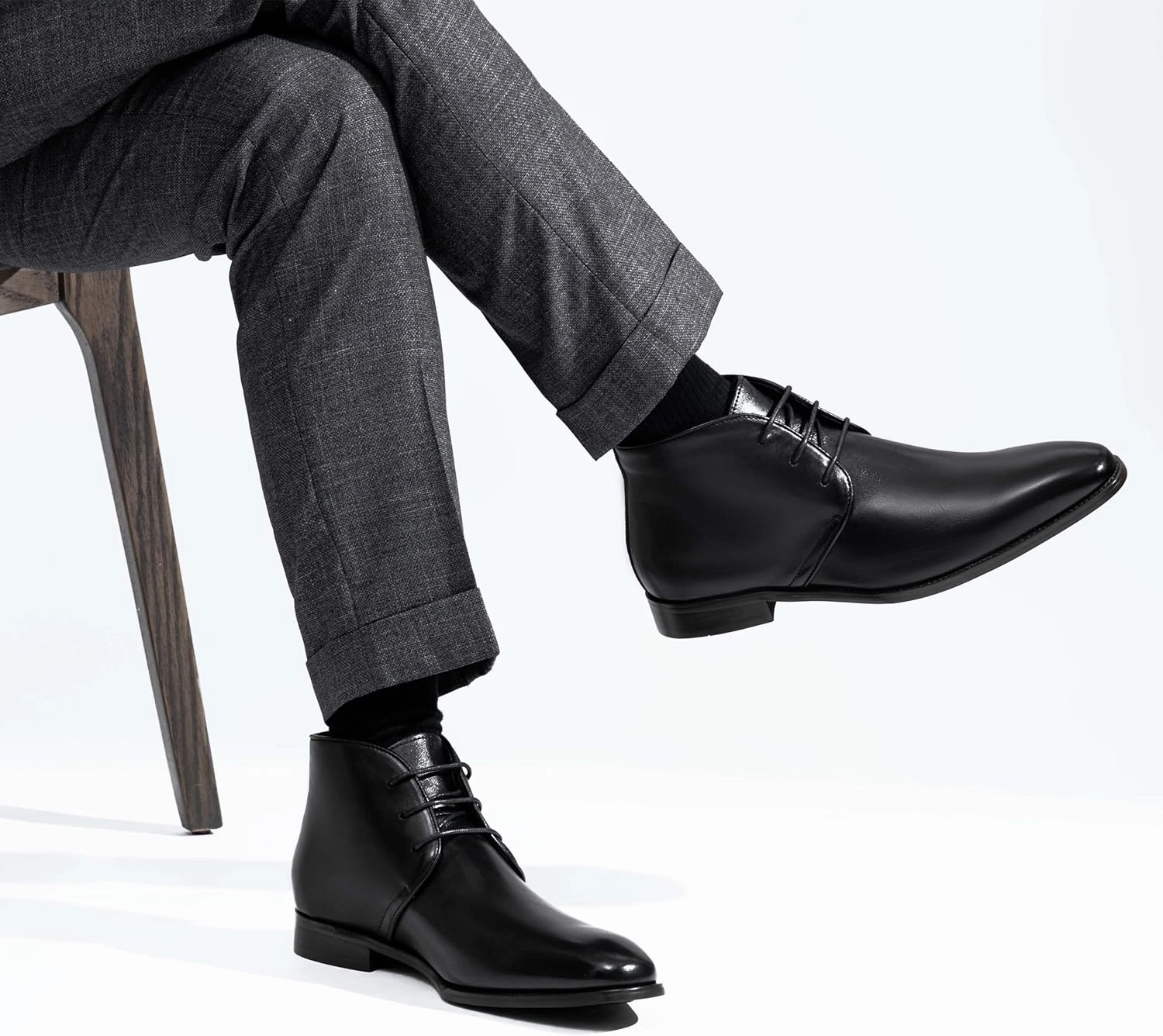 Born Chelsea Boots Jousen Leather Boots for Men Dress Classic Mens Boots Polish Retro Ankle Chukka Boots Mens