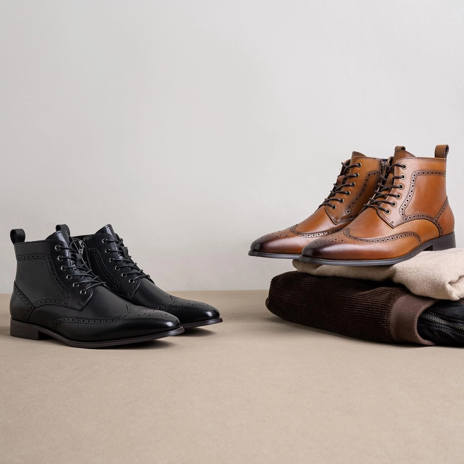 Best Composite Toe Work Boots Jousen Mens Boots Leather Dress Boots for Mens Cap-Toe Fashion Boots for Men