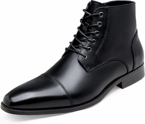 Best Leather Boots Jousen Mens Boots Leather Dress Boots for Mens Cap-Toe Fashion Boots for Men