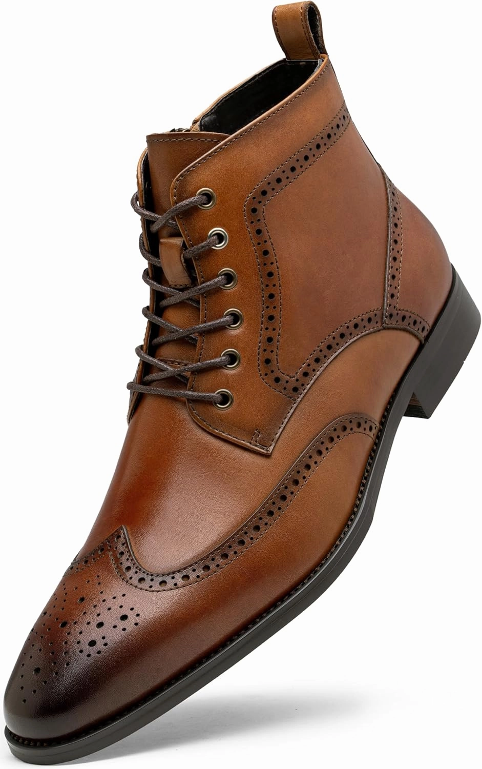 Puss In Boots The Three Diablos Jousen Mens Boots Leather Dress Boots for Mens Cap-Toe Fashion Boots for Men