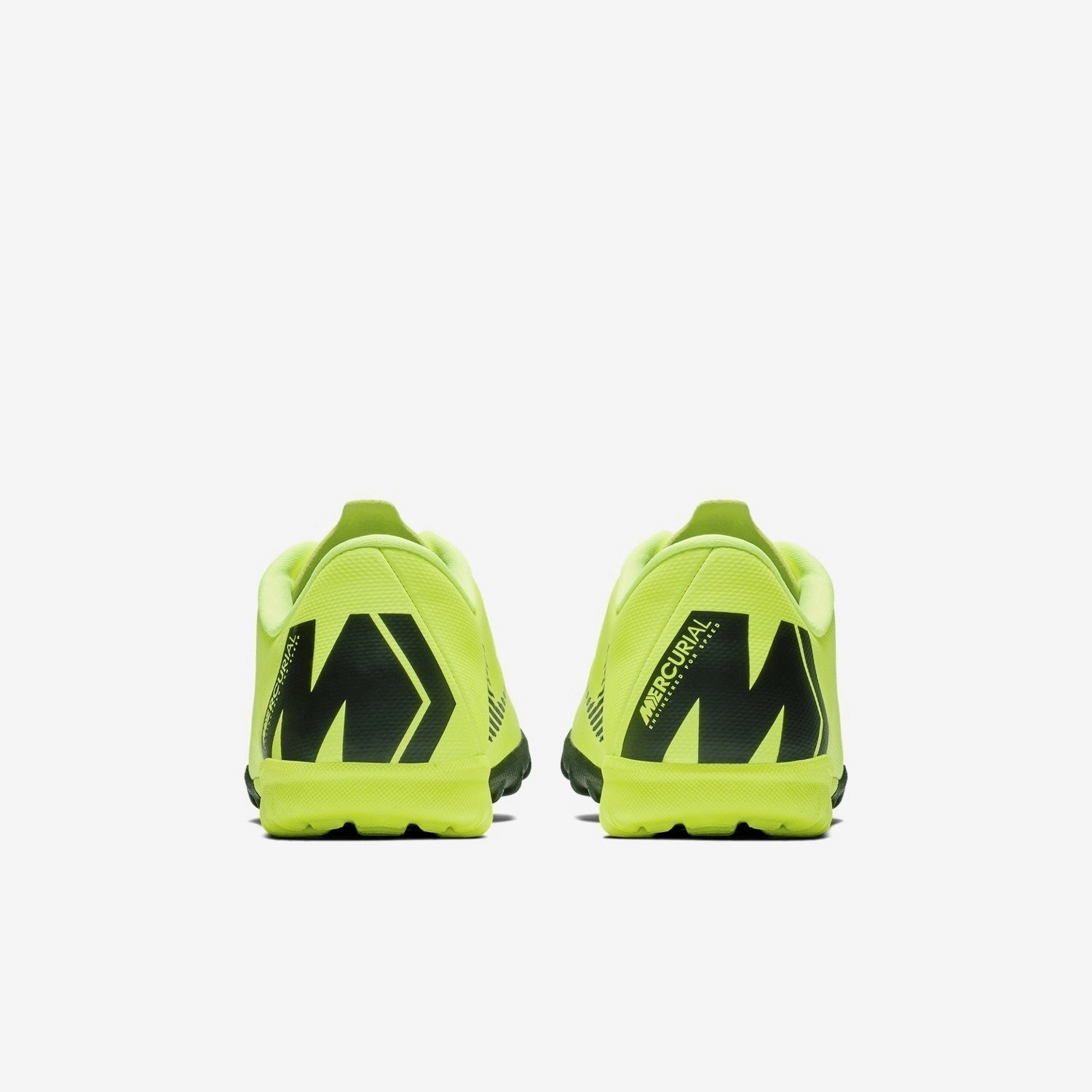 Baseball Shoes Nike Huarache Jr. MercurialX Vapor XII Academy TF Soccer Shoes - Volt/Black