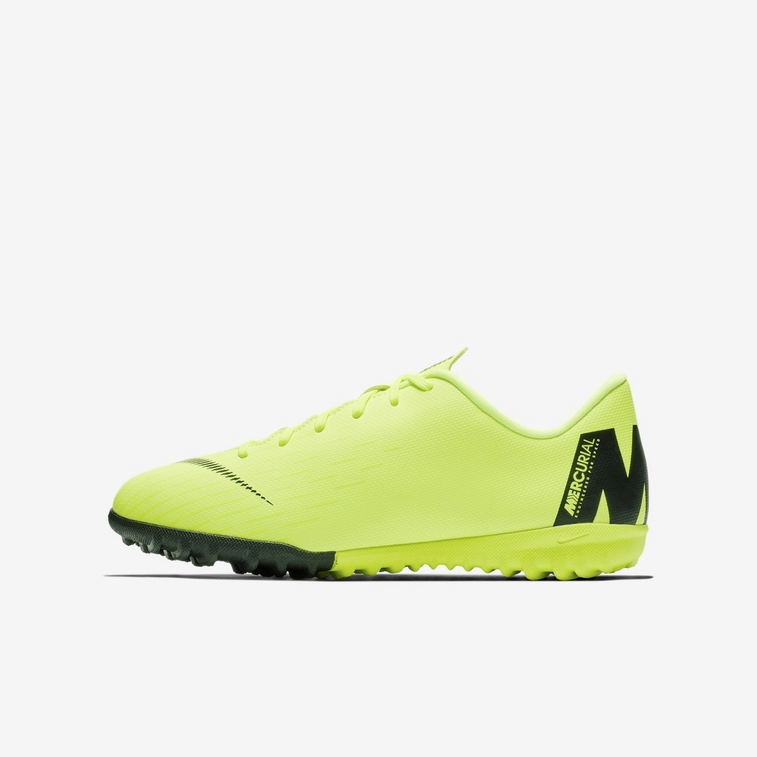 Jr. MercurialX Vapor XII Academy TF Soccer Shoes - Volt/Black Tiger Woods Nike Golf Shoe