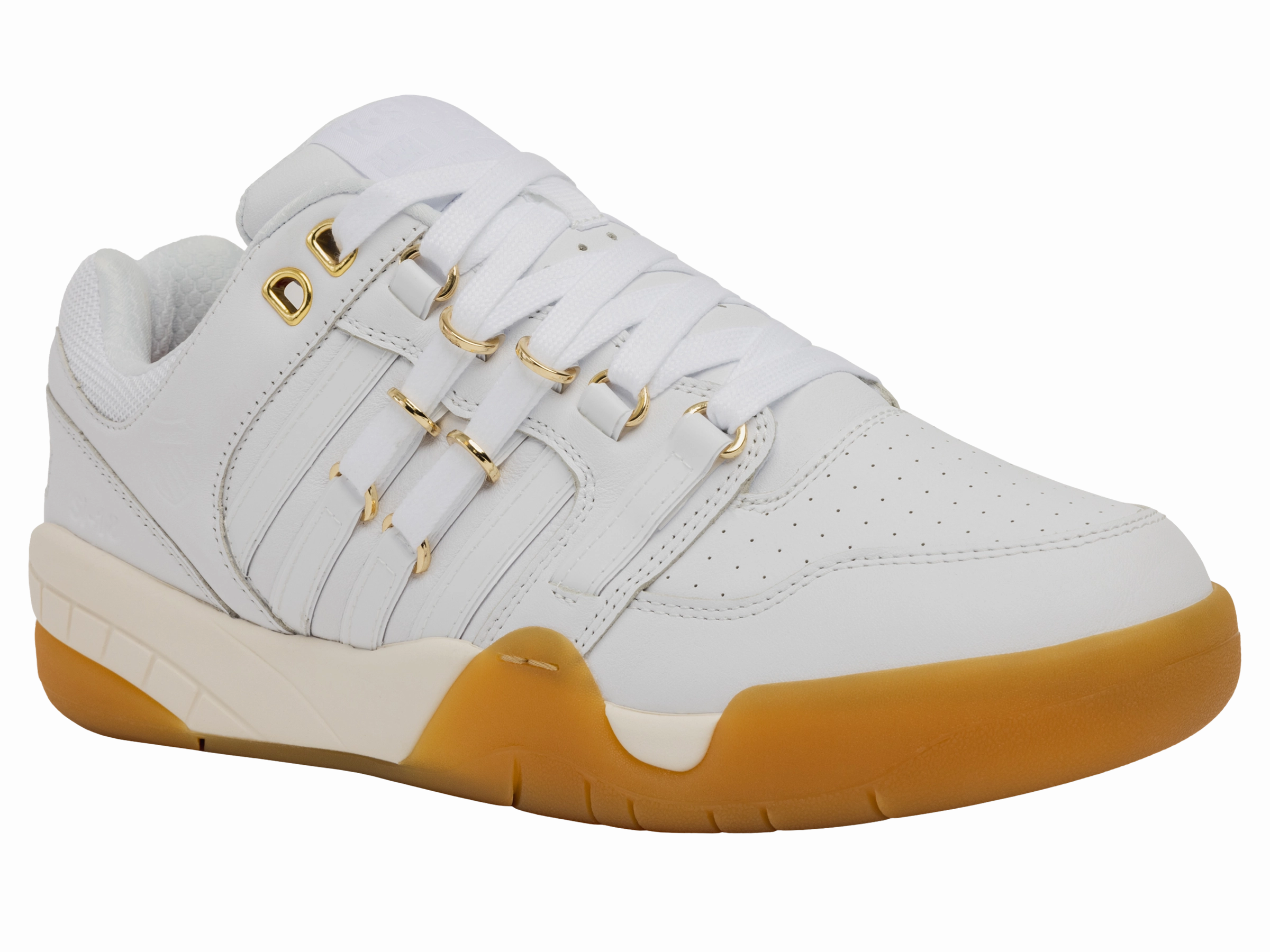 K-Swiss "KSRC SI-18 International C" M - White / Gum / Gold Boots With Low Heel