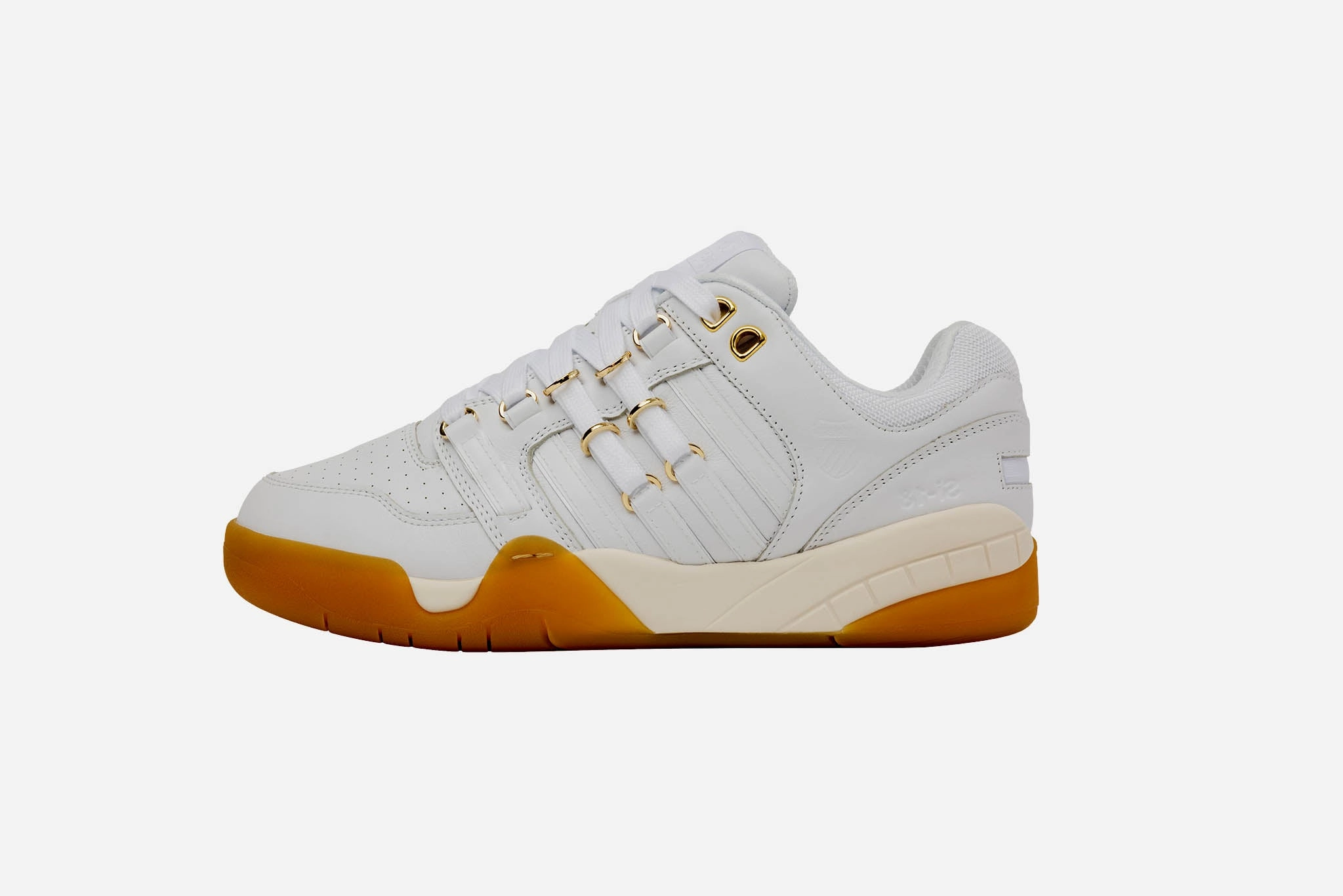 K-Swiss "KSRC SI-18 International C" M - White / Gum / Gold Diamondback Rattlesnake Boots