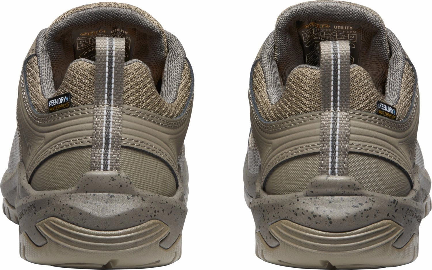 Keen Utility Mens Reno KBF WP Soft Toe Brindle/Morel Leather Work Shoes Best Waterproofi