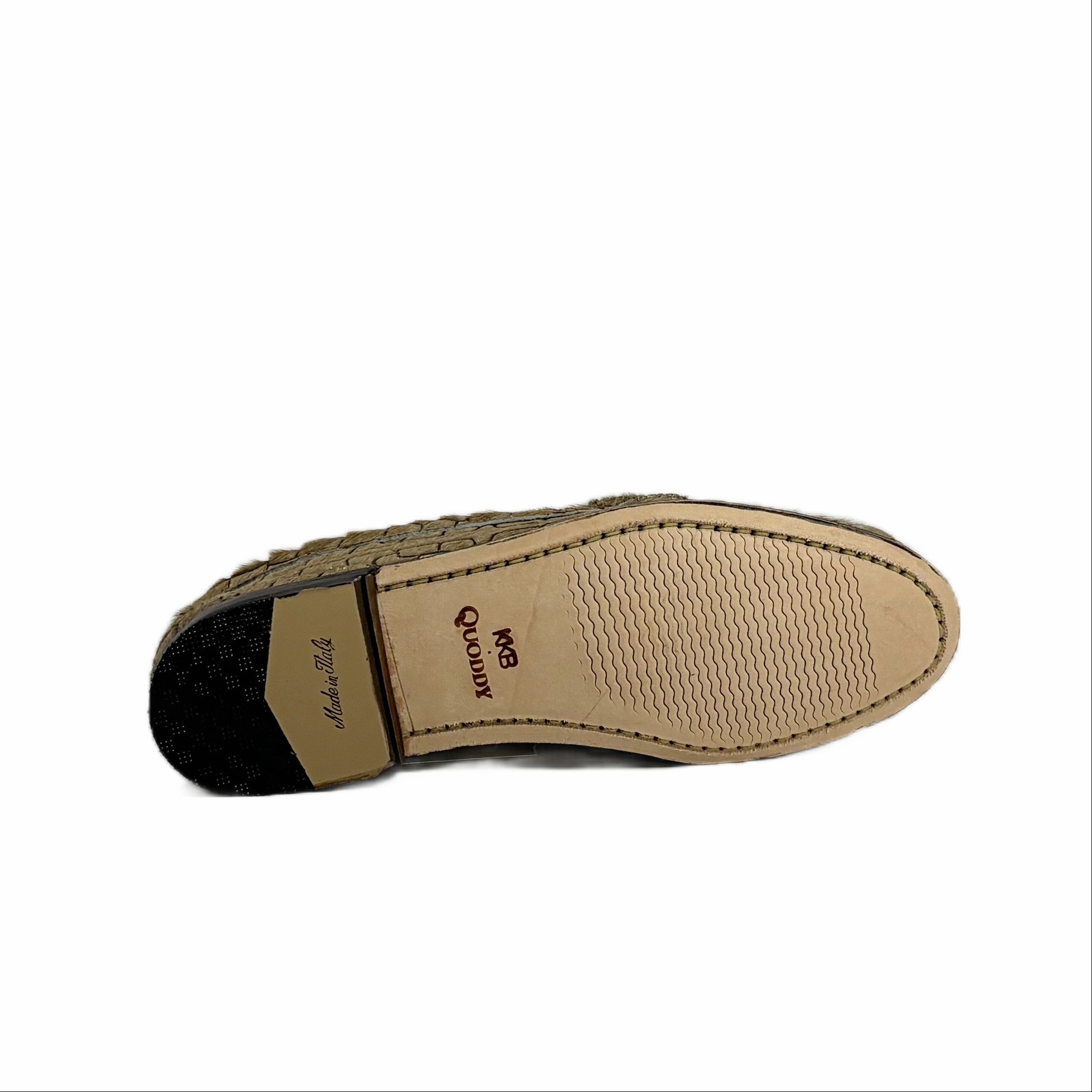Mia Loafers KKB Penny Loafer: Gold Hair-On Leather