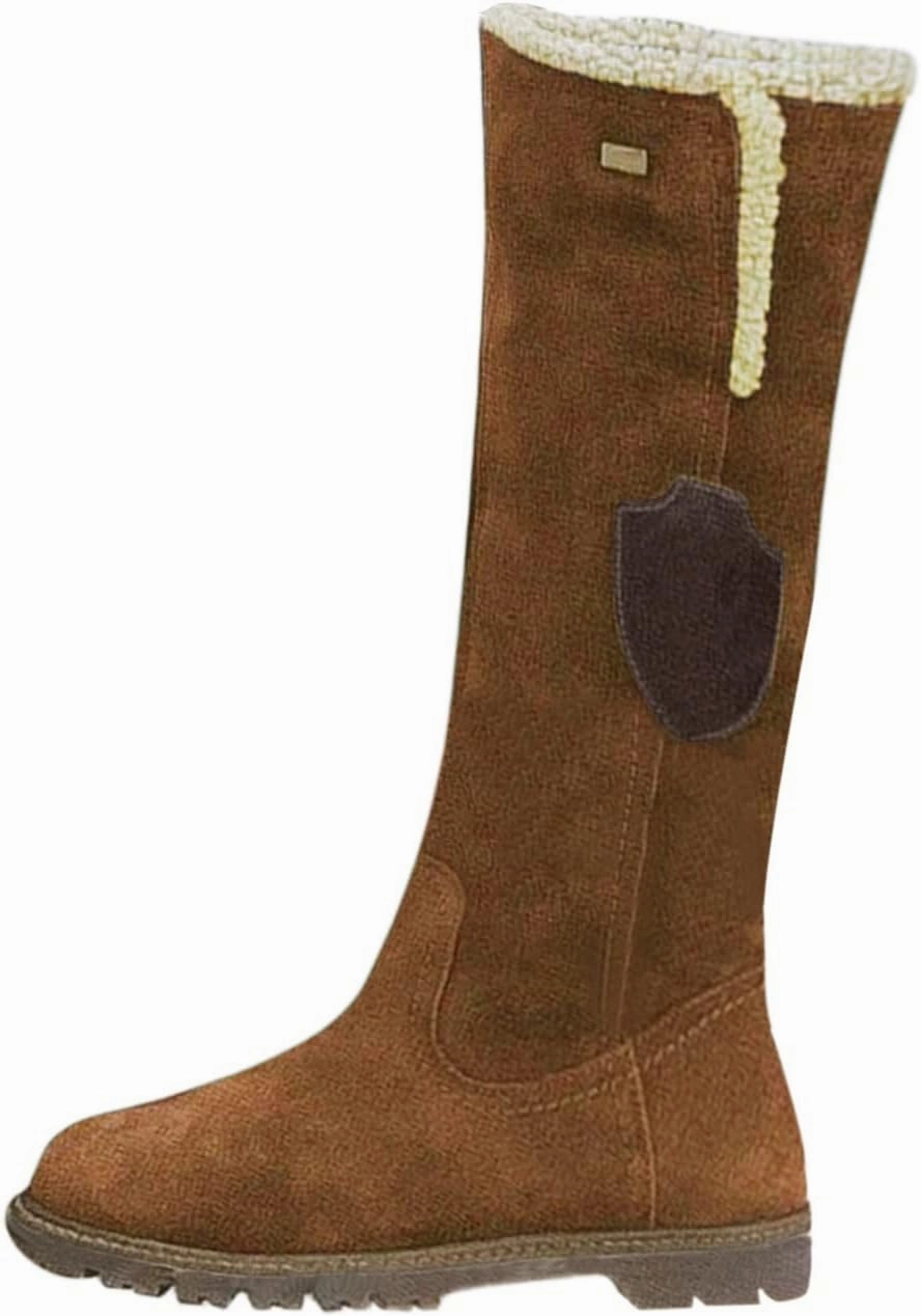 Infant Snow Boots Knee High Boots Women Low Heel Winter Boots for Women Retro Side Zipper Long Cotton Boots Snow Boots Warm Shoes