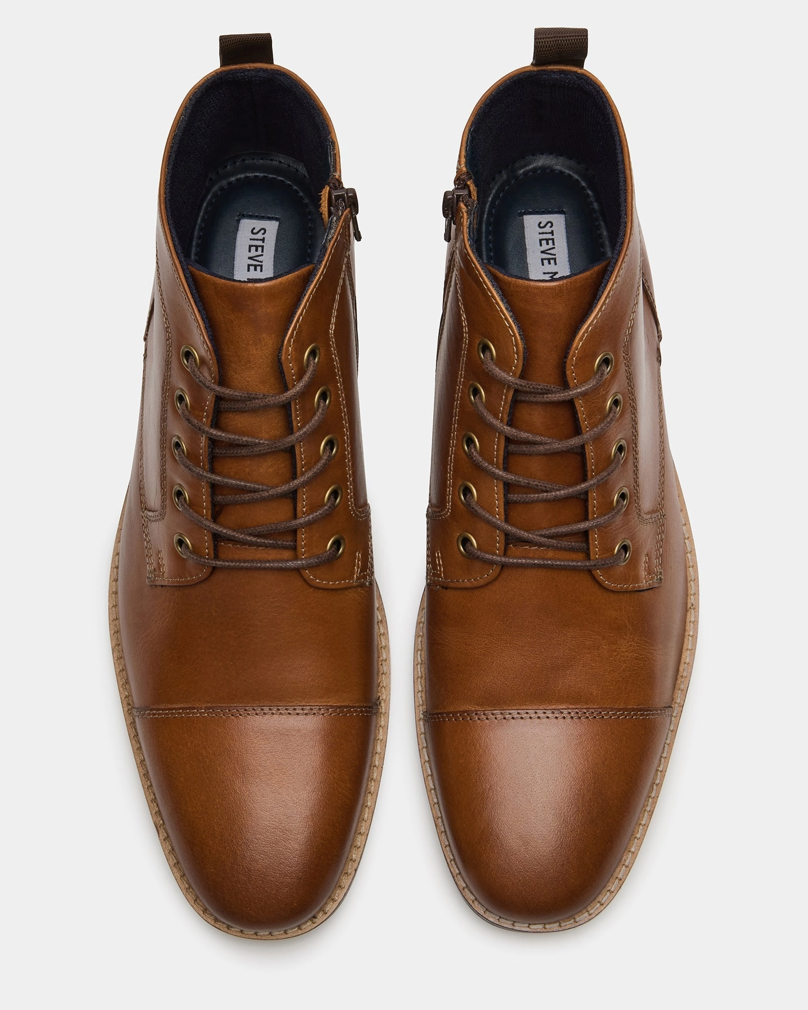 Boots With Insoles KREW COGNAC LEATHER - SM REBOOTED