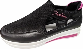 Ladmiple Shoes For Women Slip On Sneakers Breathe Walking Shoes Fashion Comfort Non Slip Platform Running Tennis Shoes Sneakers Black Friday