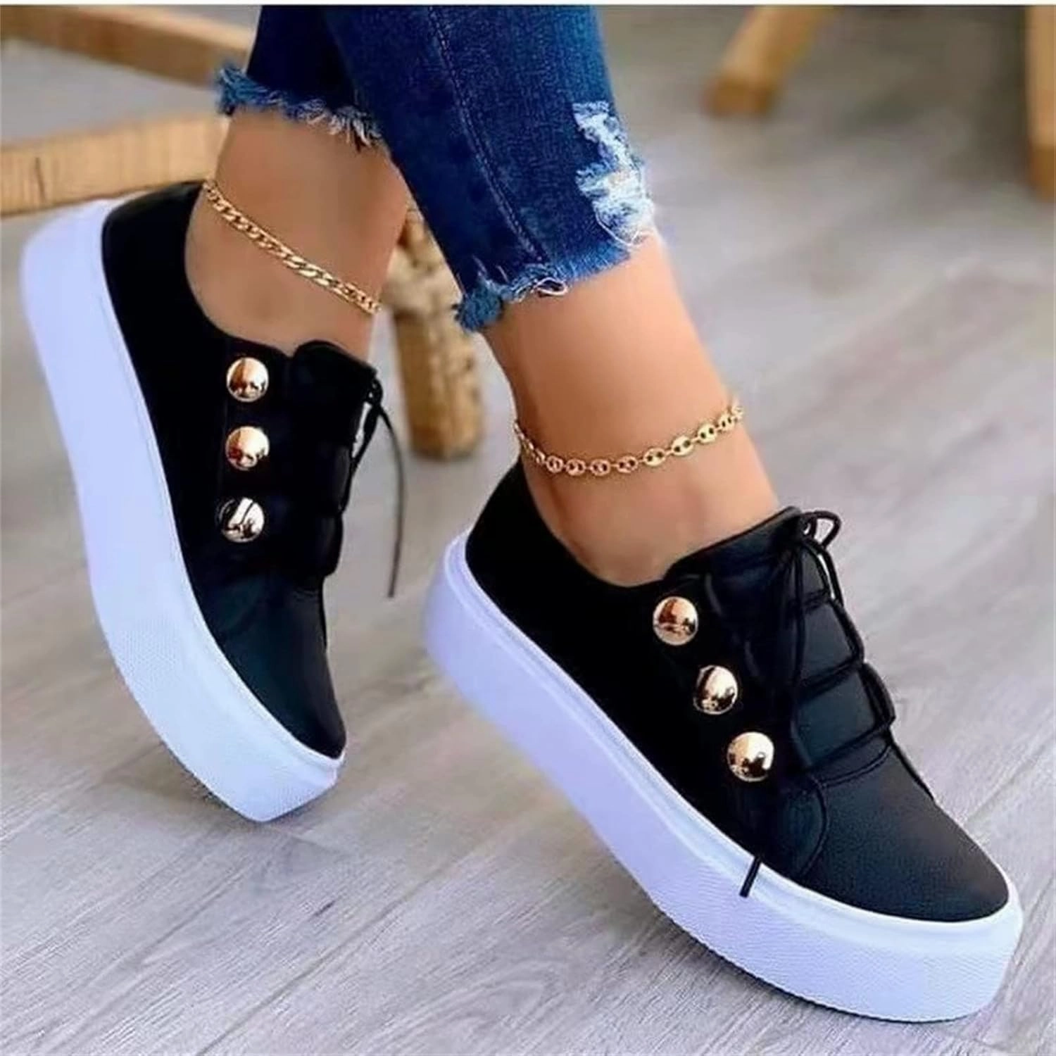 Ladmiple Shoes For Women Sneakers Trendy Slip On Canvas Shoes Fashion Casual Summer Comfortable Walking Flats Loafers Oofos Sneakers