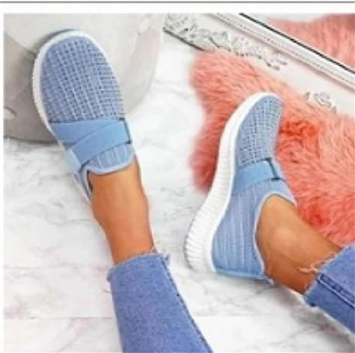 Ladmiple Womens Tennis Shoes Running Fashion Sport Gym Jogging Walking Fitness Sneakers Non Slip Slip On Athletic Shoes Mallet Sneakers