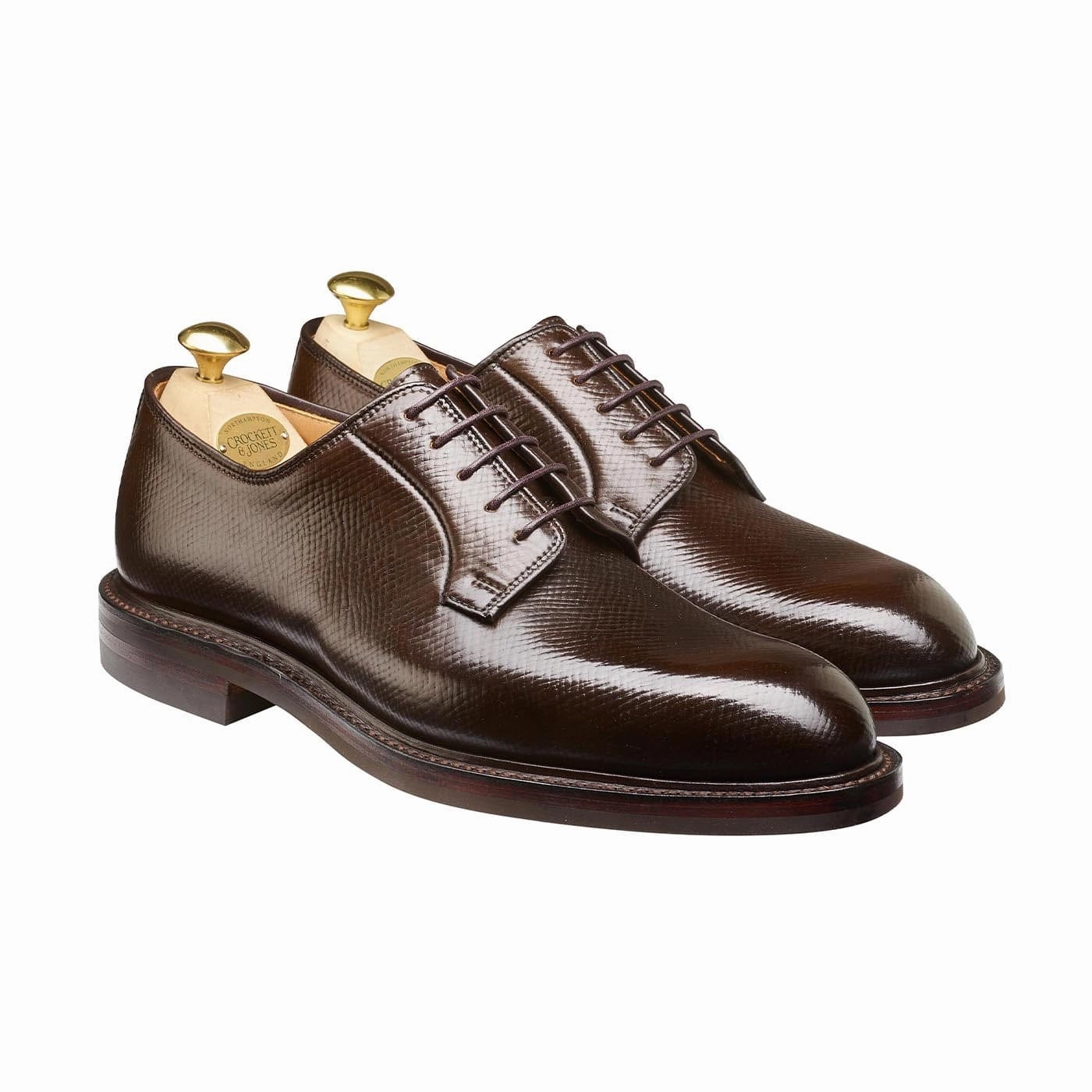 Shoes That Lace Up The Leg Lanark 5 Dark Brown Hatch Grain Cordovan