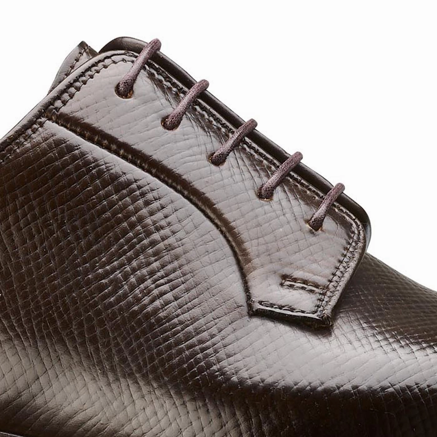 Zara Lace Up Shoes Lanark 5 Dark Brown Hatch Grain Cordovan