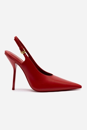 Larroud x Altuzarra Pump In Blood Red Leather Scarpa Moderate Climbing Shoes