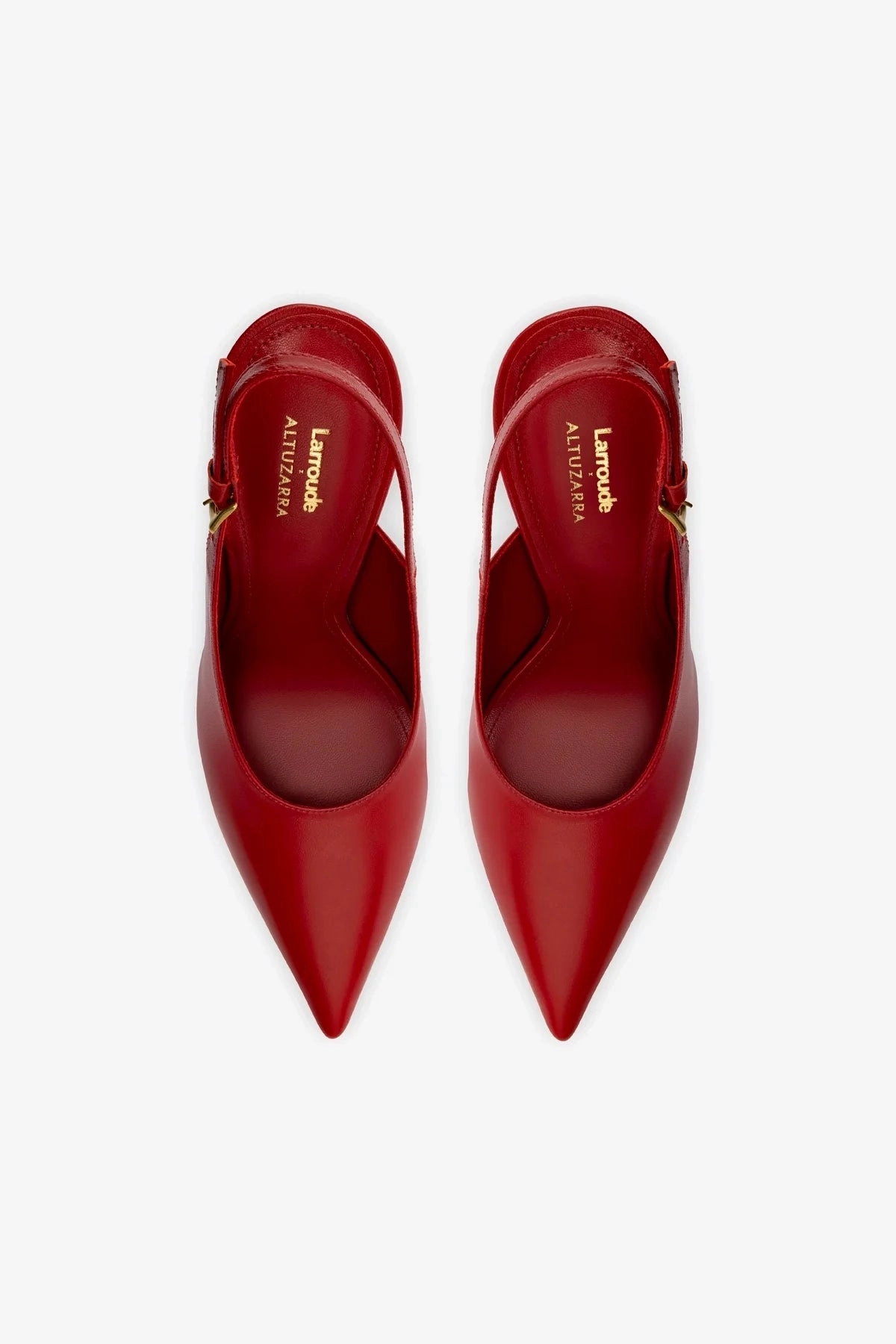 Climbing Shoes Buyers Guide Larroud x Altuzarra Pump In Blood Red Leather
