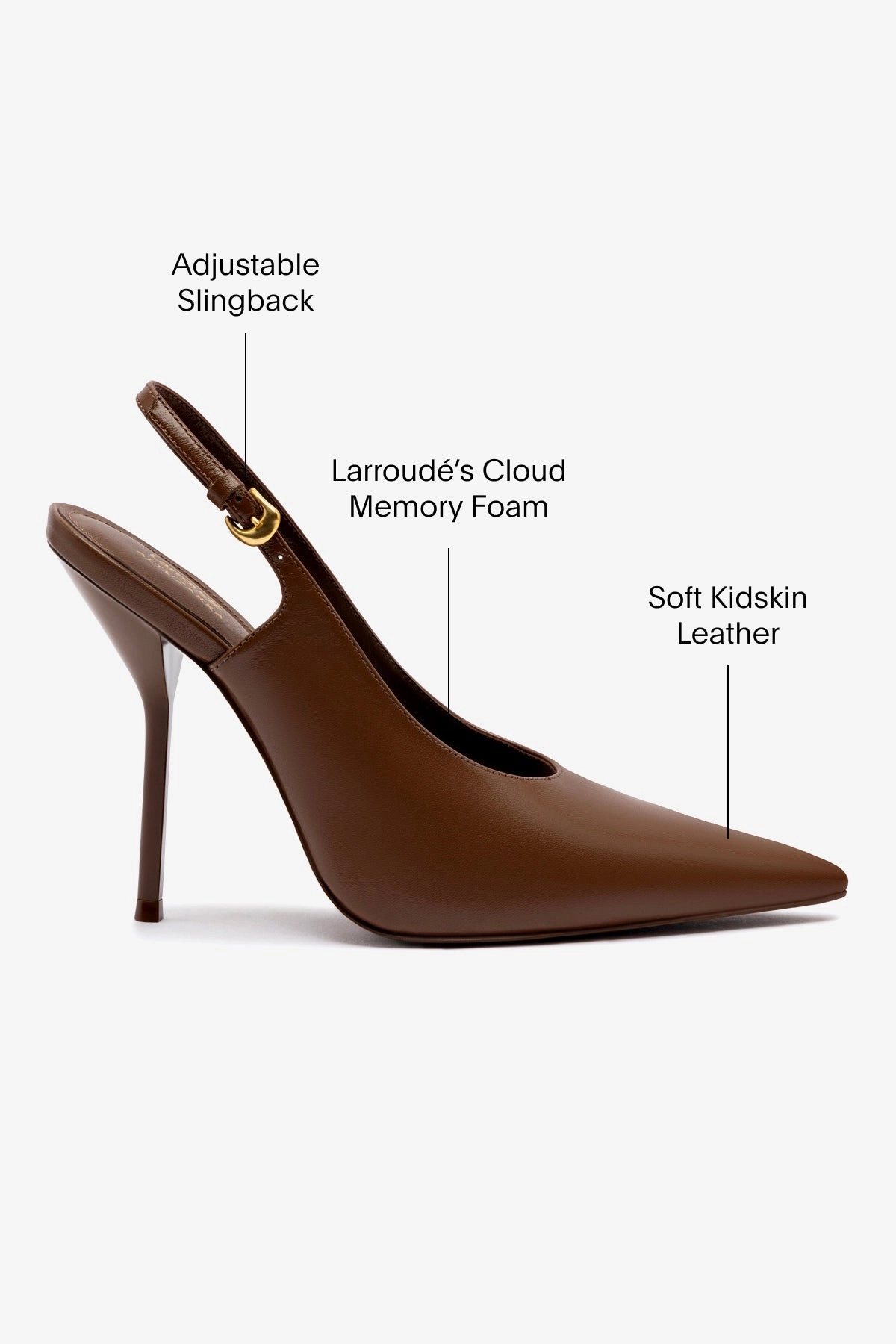 Buy Cheap Badminton Shoes Larroud x Altuzarra Pump In Burnt Umber Leather