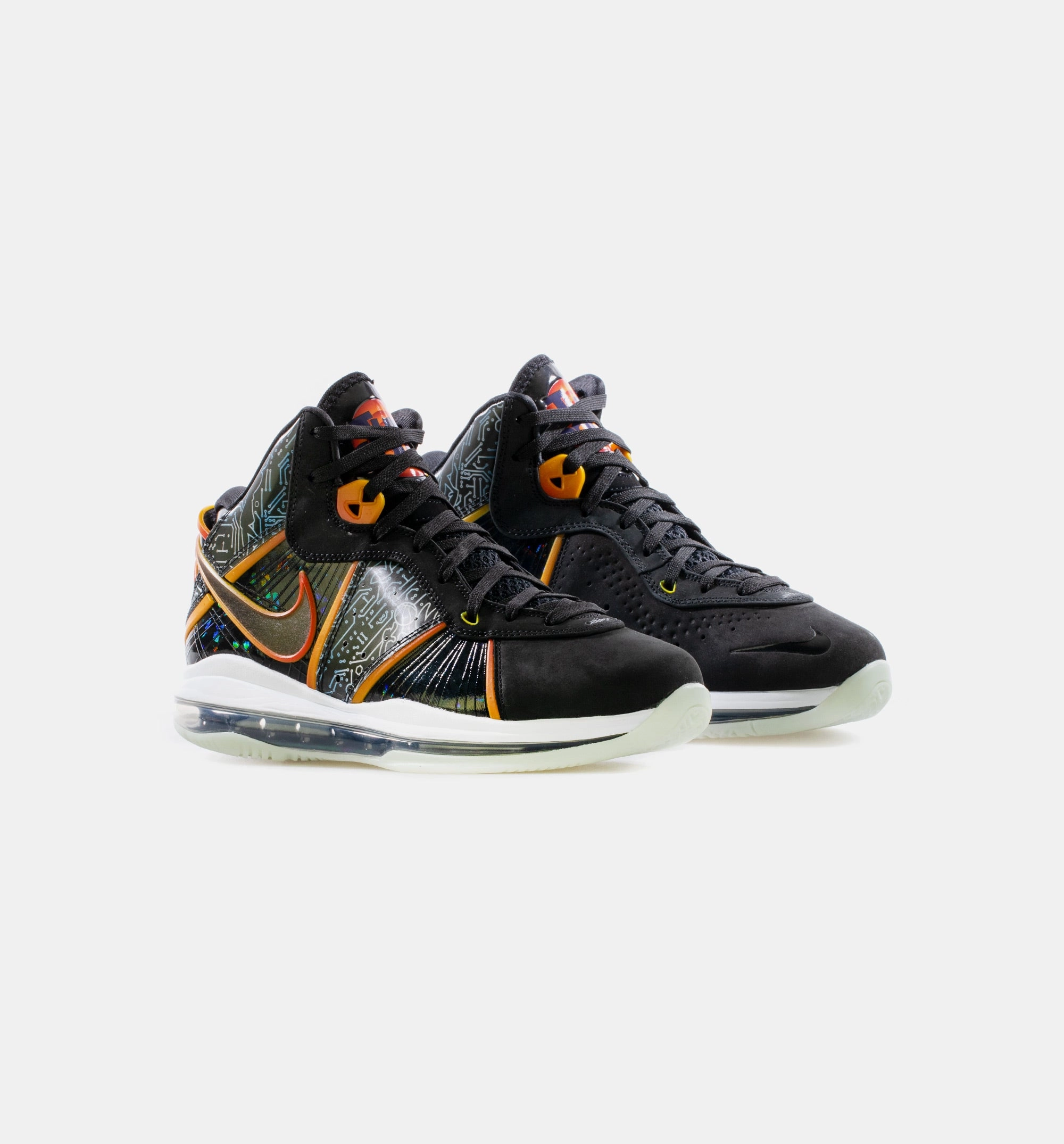 LeBron 8 Space Jam Mens Lifestyle Shoe - Black/Multi No Lace Basketball Shoes