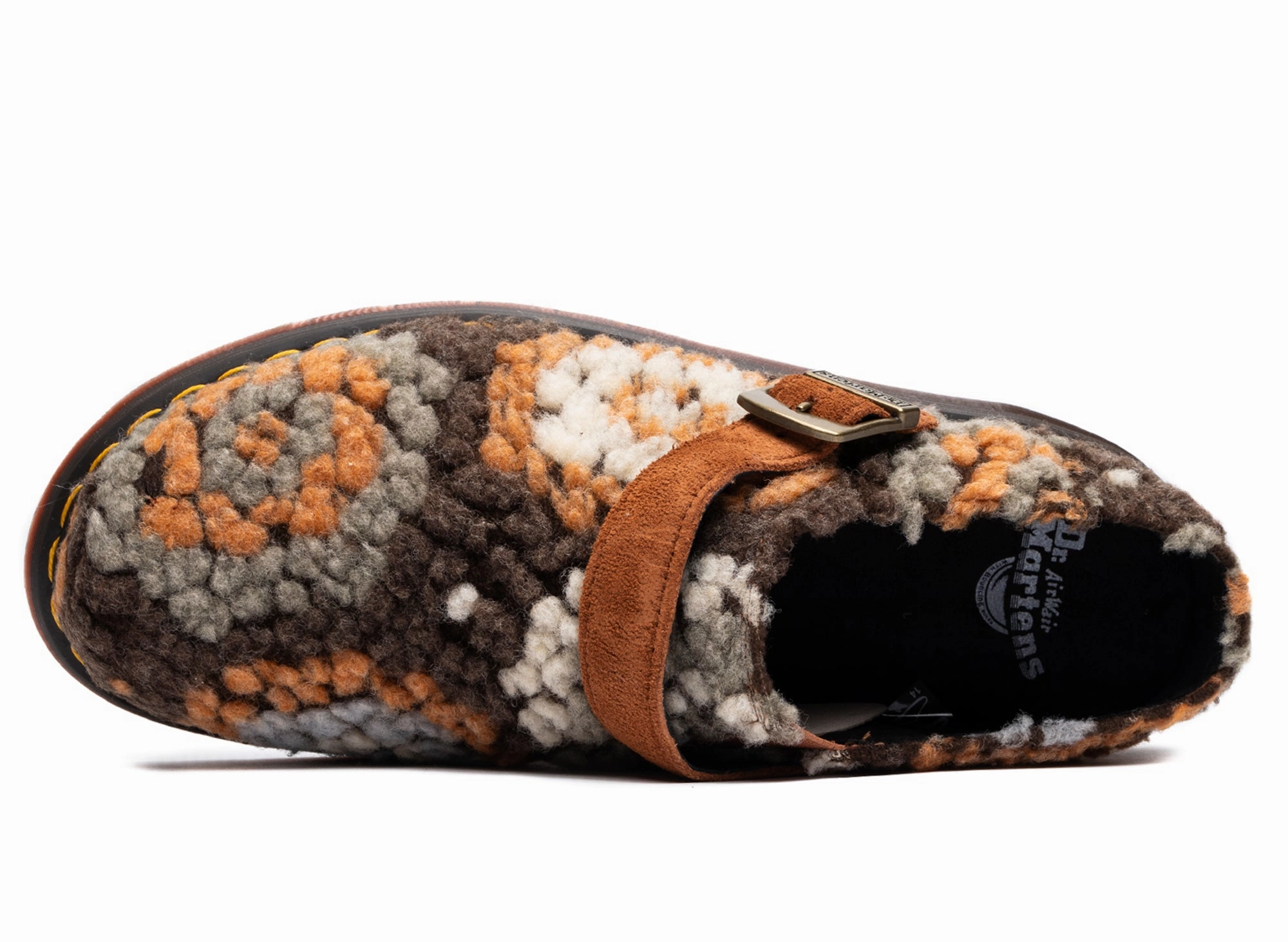 Climbing Shoes Prices Dr. Martens Isham Crochet Wool Suede Mules in Tan