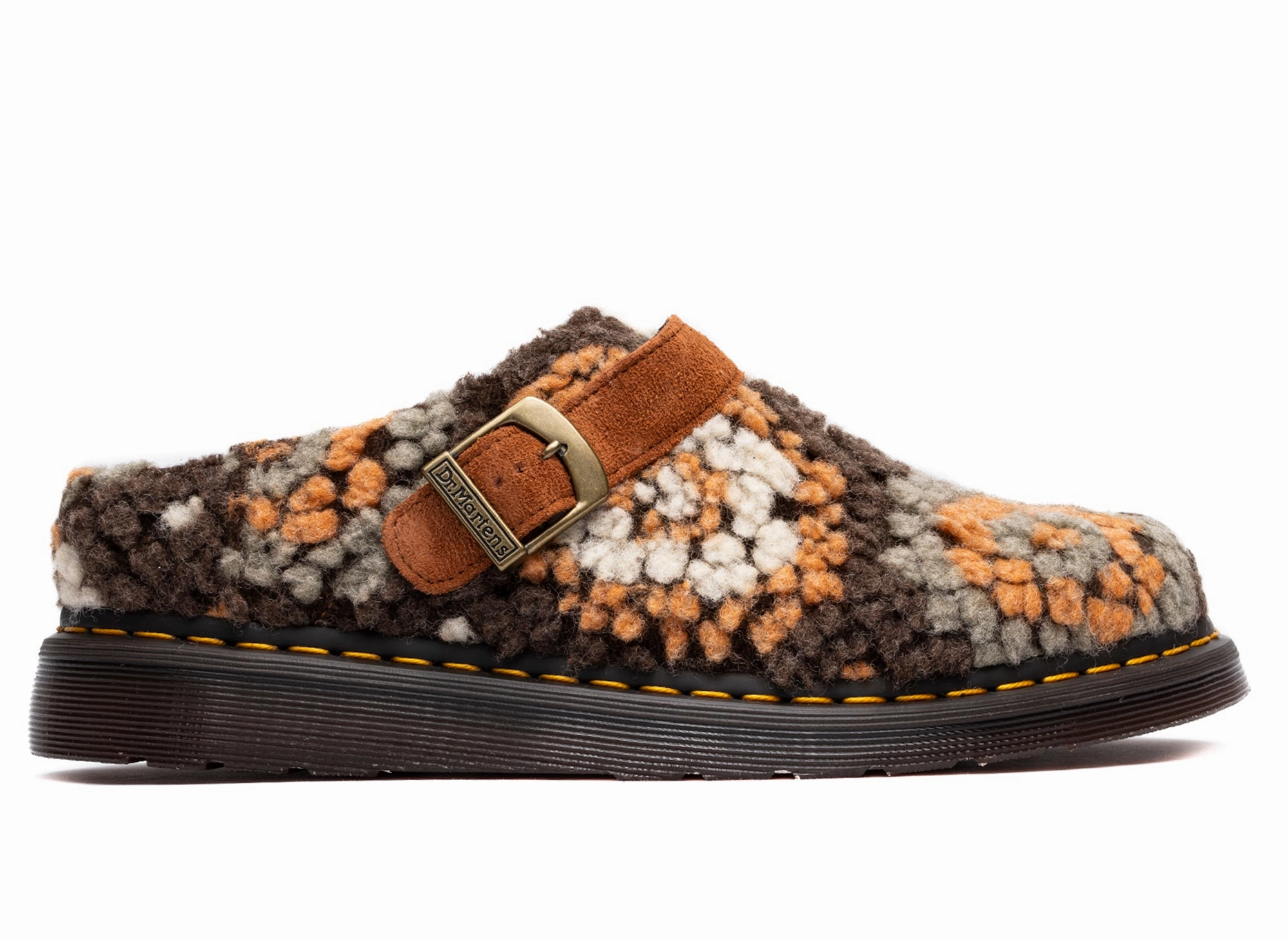 Dr. Martens Isham Crochet Wool Suede Mules in Tan Best Place To Buy Climbing Shoes Online
