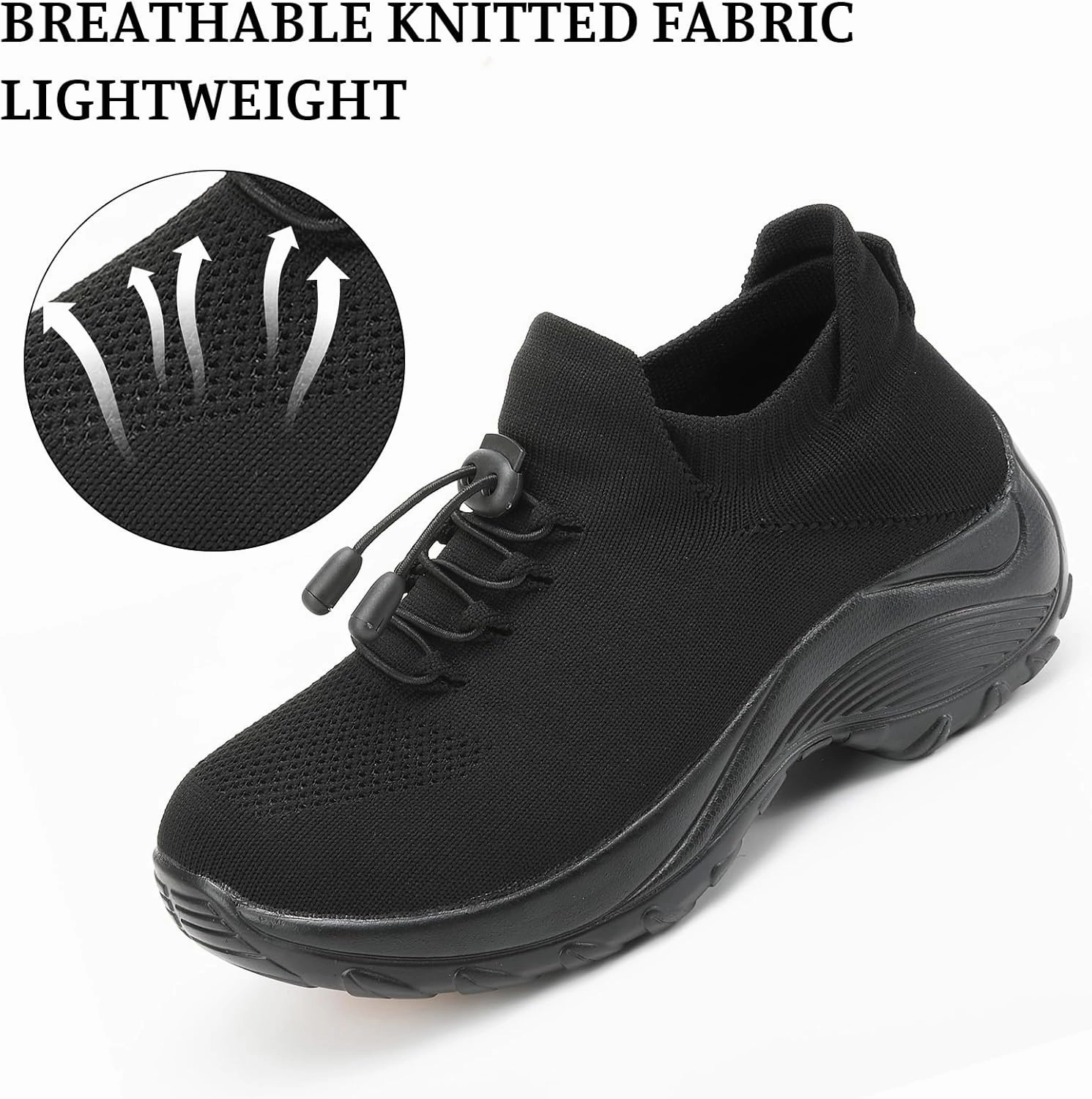 Best Sneakers For Jumping Rope Womens Walking Shoes Sneakers with Arch Support Orthopedic Comfortable Slip On Trainers for Plantar Fasciitis Air Cushion Breathable Lightweight Ladies Athletic Shoe Thick Bottom