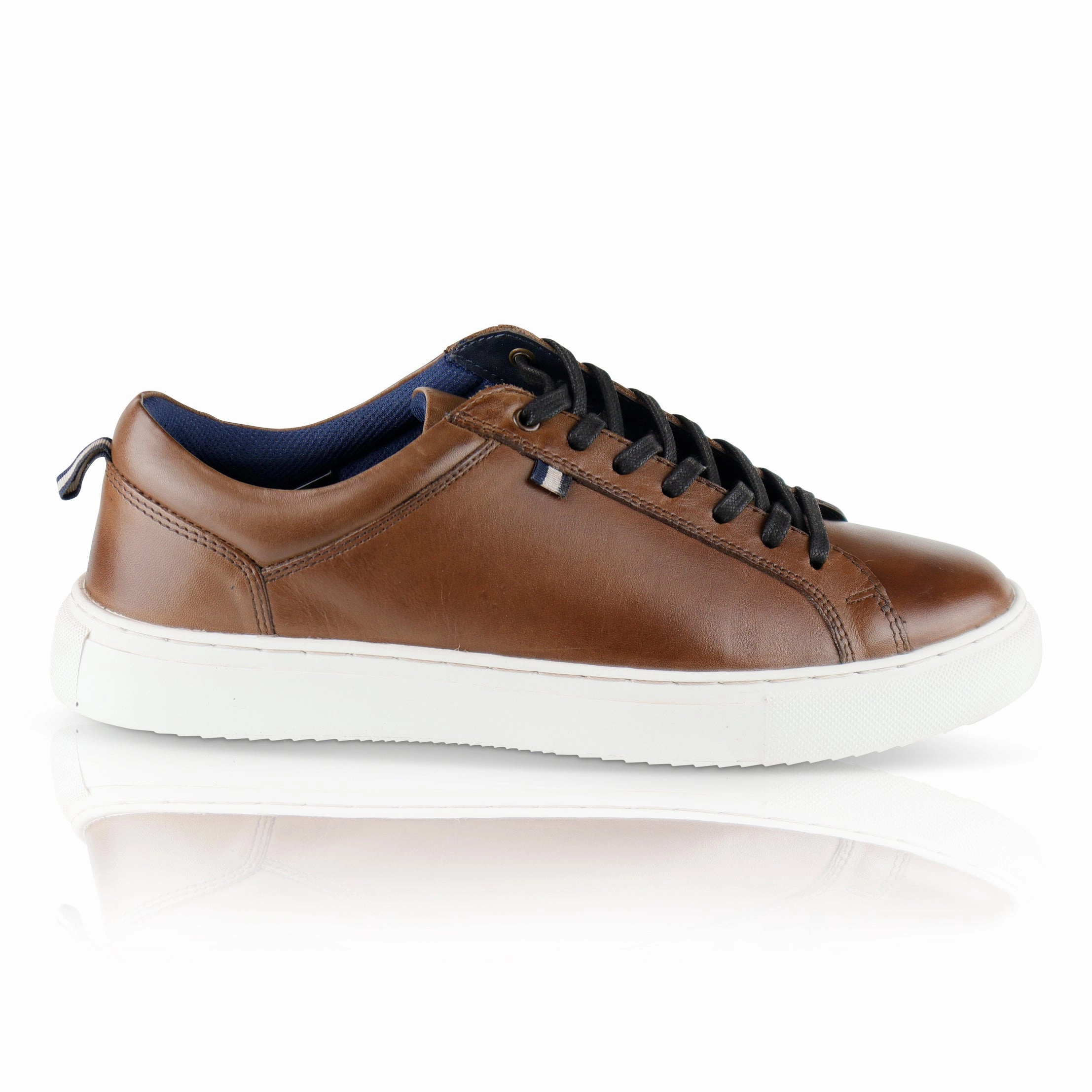 Holden Leather Cup Sole Trainers - Brown Calf Oxfords