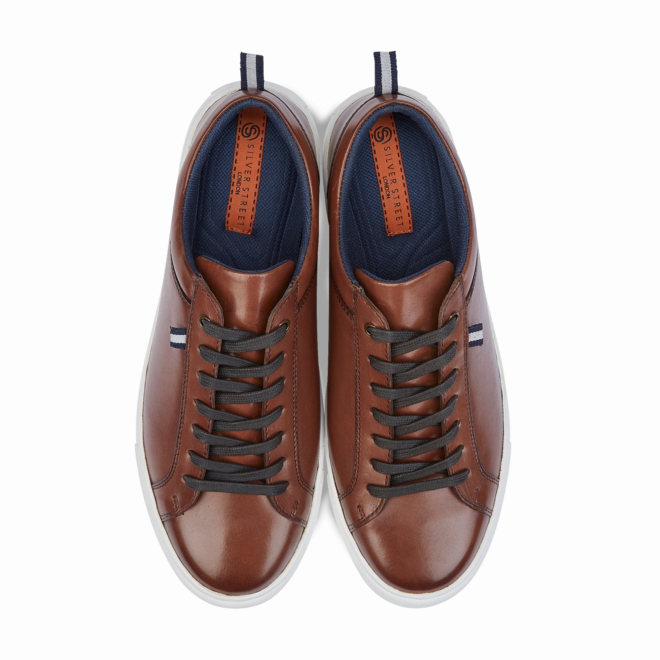 Kearny Lace Up Oxfords Holden Leather Cup Sole Trainers - Brown