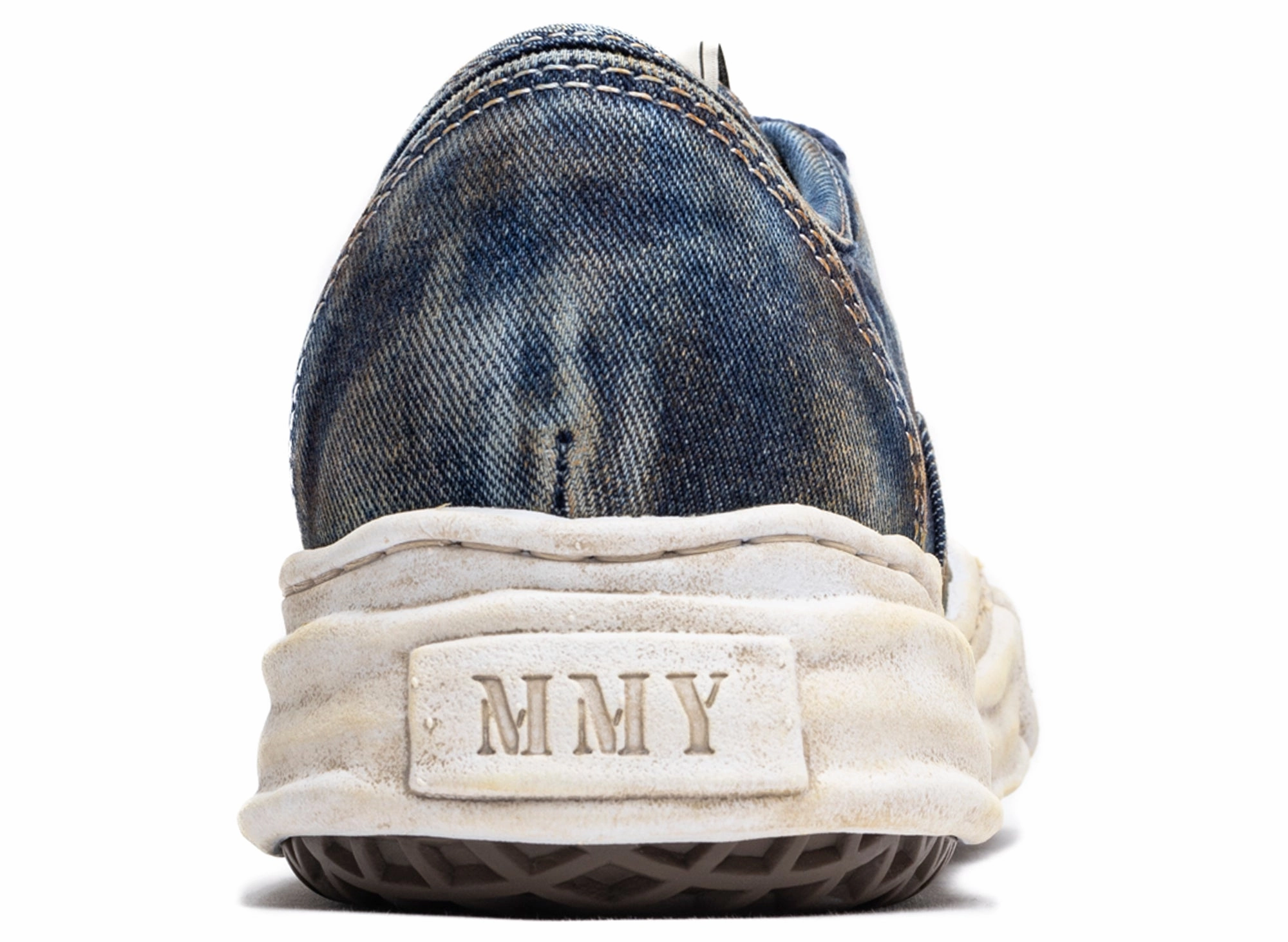 Maison Mihara Yasuhiro Denim Baker Low in Blue Brogue Derby Shoes