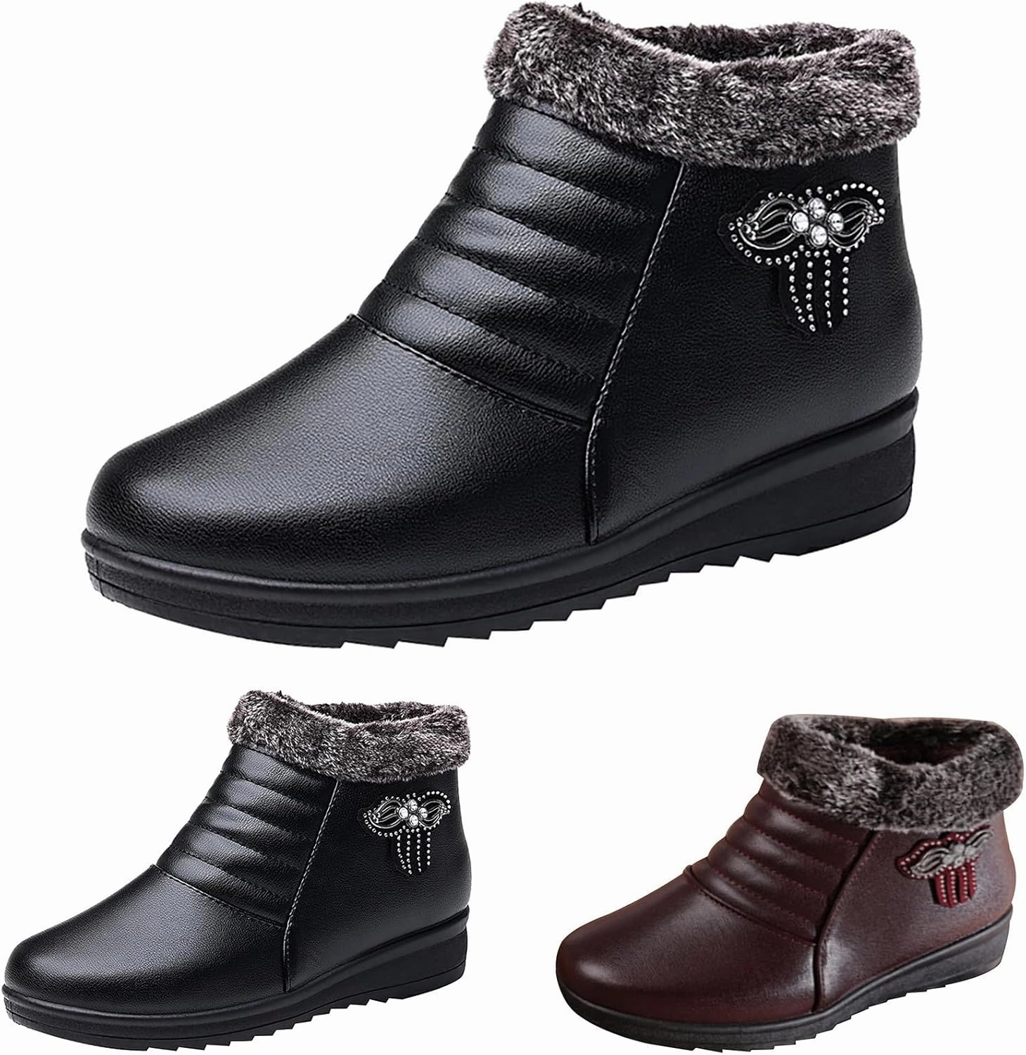 Womens Heeled Boots Outdoor Ski Boots Thickening Boots Size 8 Women Personalized Cowgirl Boots