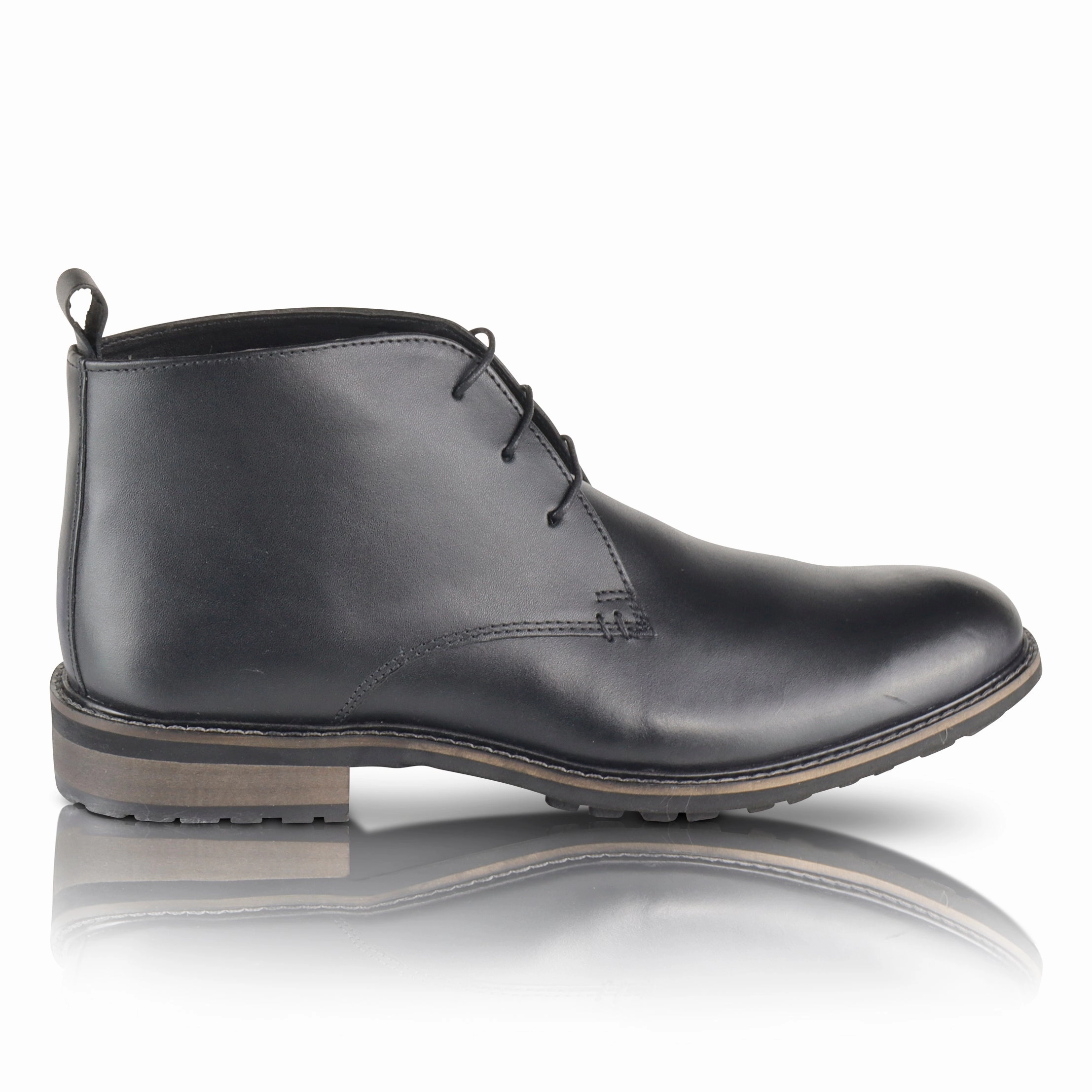 Above Knee Boots Leather Ludgate Leather Chukka Boots - Black