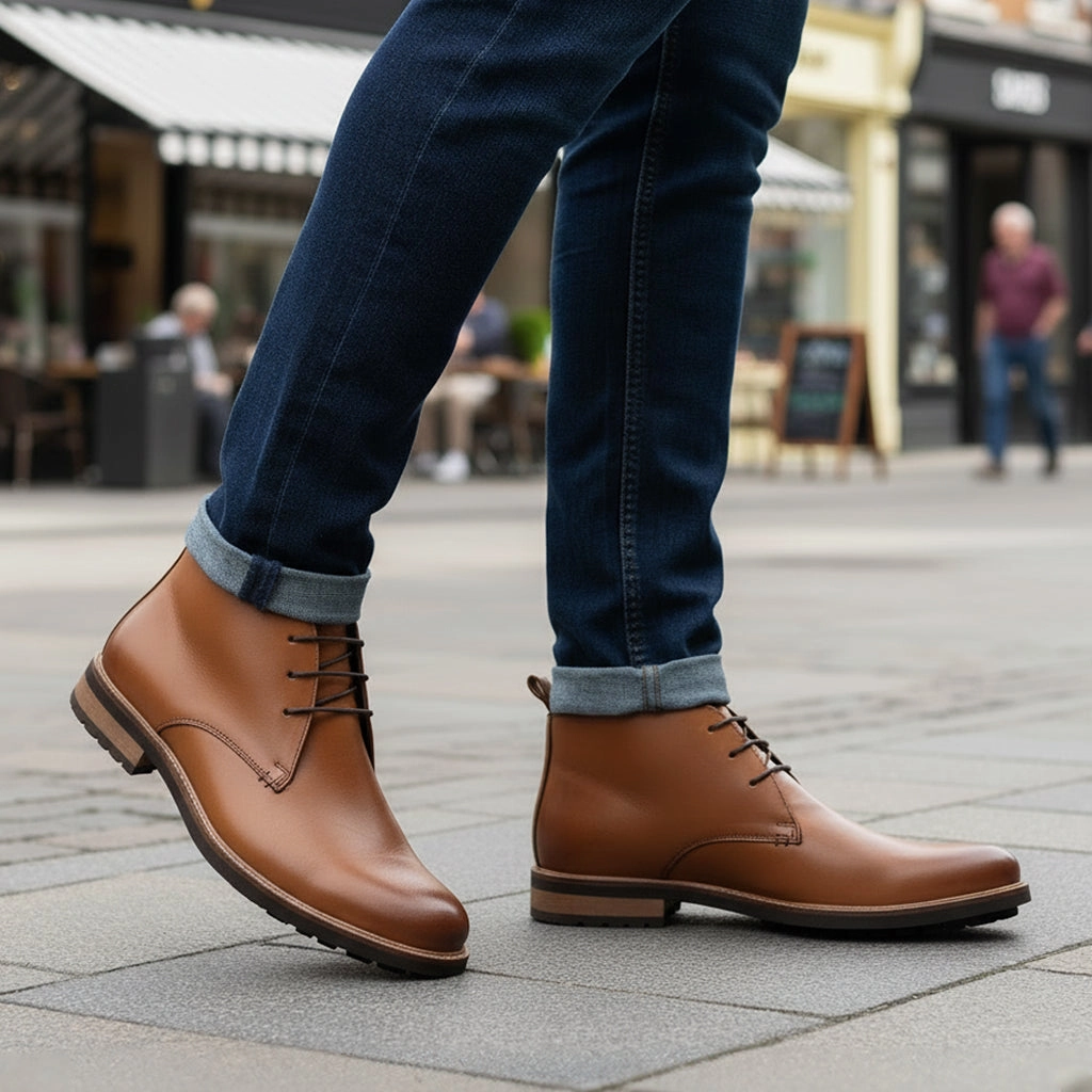 Ludgate Leather Chukka Boots - Tan Cycle Boots