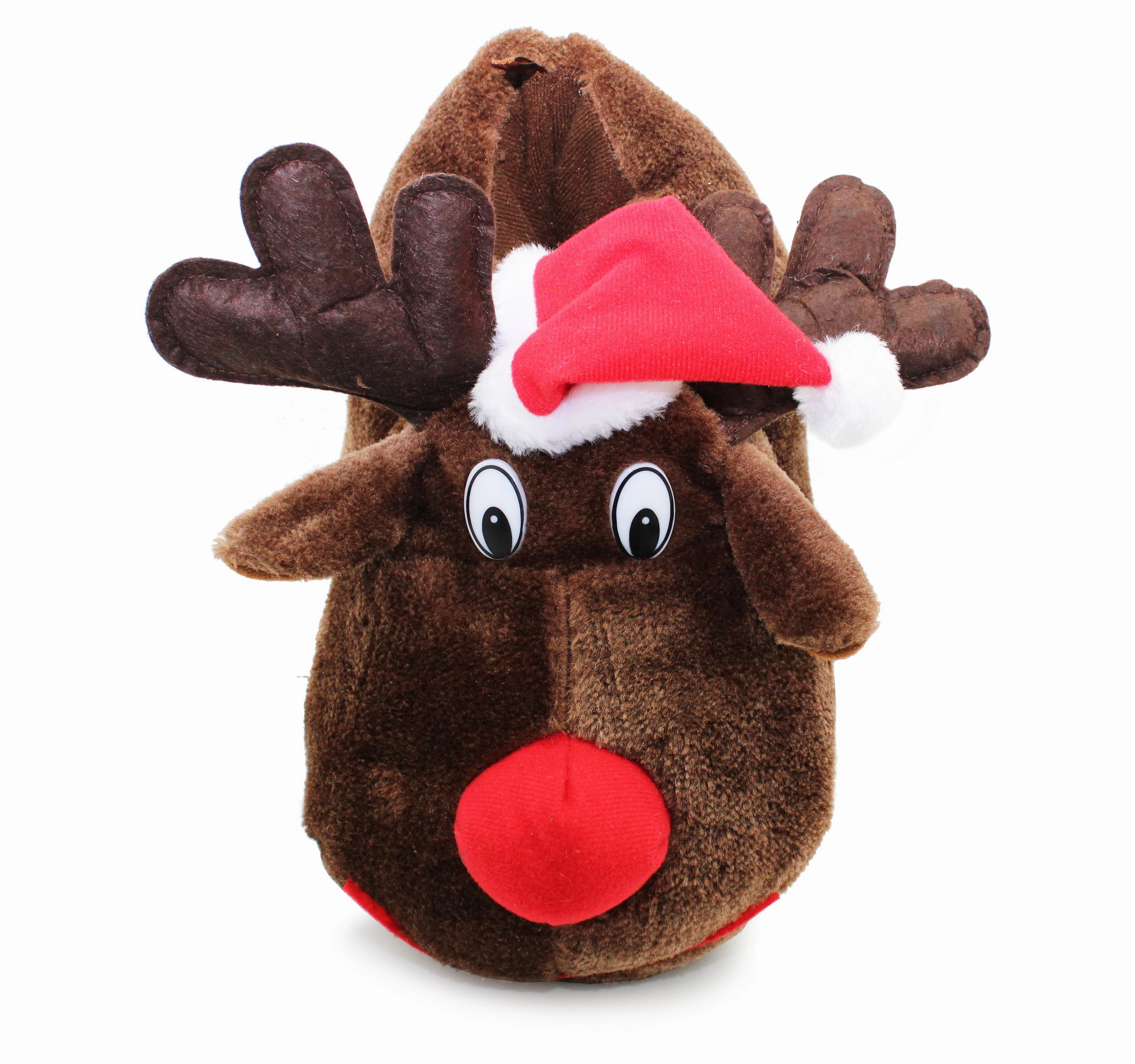 Mens Christmas Reindeer Slippers Plush House Shoes Novelty Festive Character Fun Xmas Furry Slippers Tagalog Slippers