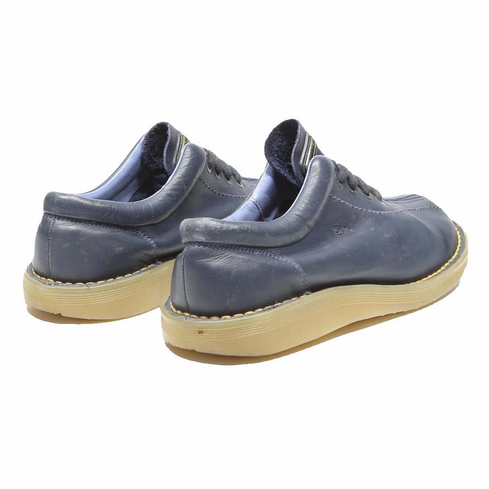 DR MARTENS Casual Mens Leather Lace-Up Shoes Blue UK 6.5 Comfortable Style Blue And White Saddle Oxfords