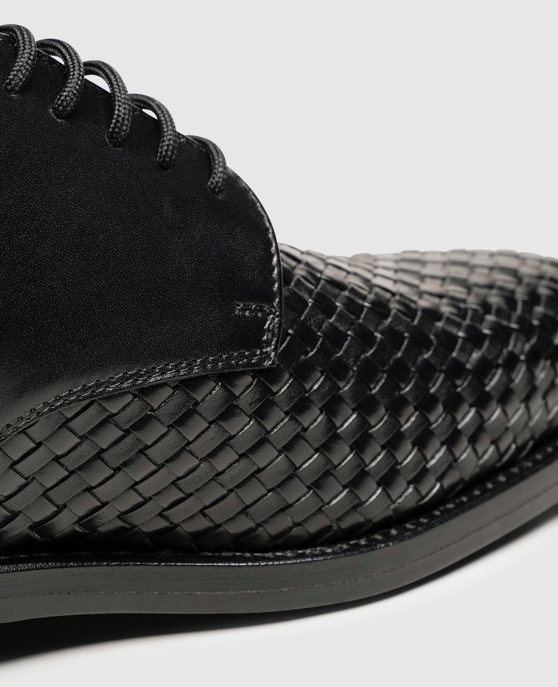 Luzern Plain AC - Black Side Lace Up Shoes