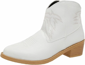 Fur Boots Knee High Ankle Boots for Women Dressy Chunky Heel Boots for Women Western Chunky Heel Pointed Toe Slip on Women Cowboy Boots