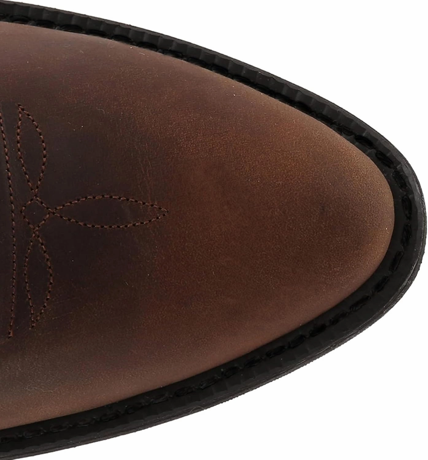 Distressed Boots ADMLZQQ Mens Classic Durable Round Toe Embroidered Western Rodeo Cowboy Boots