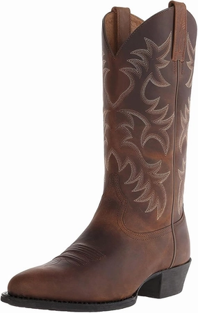 Over The Thigh Boots ADMLZQQ Mens Classic Durable Round Toe Embroidered Western Rodeo Cowboy Boots