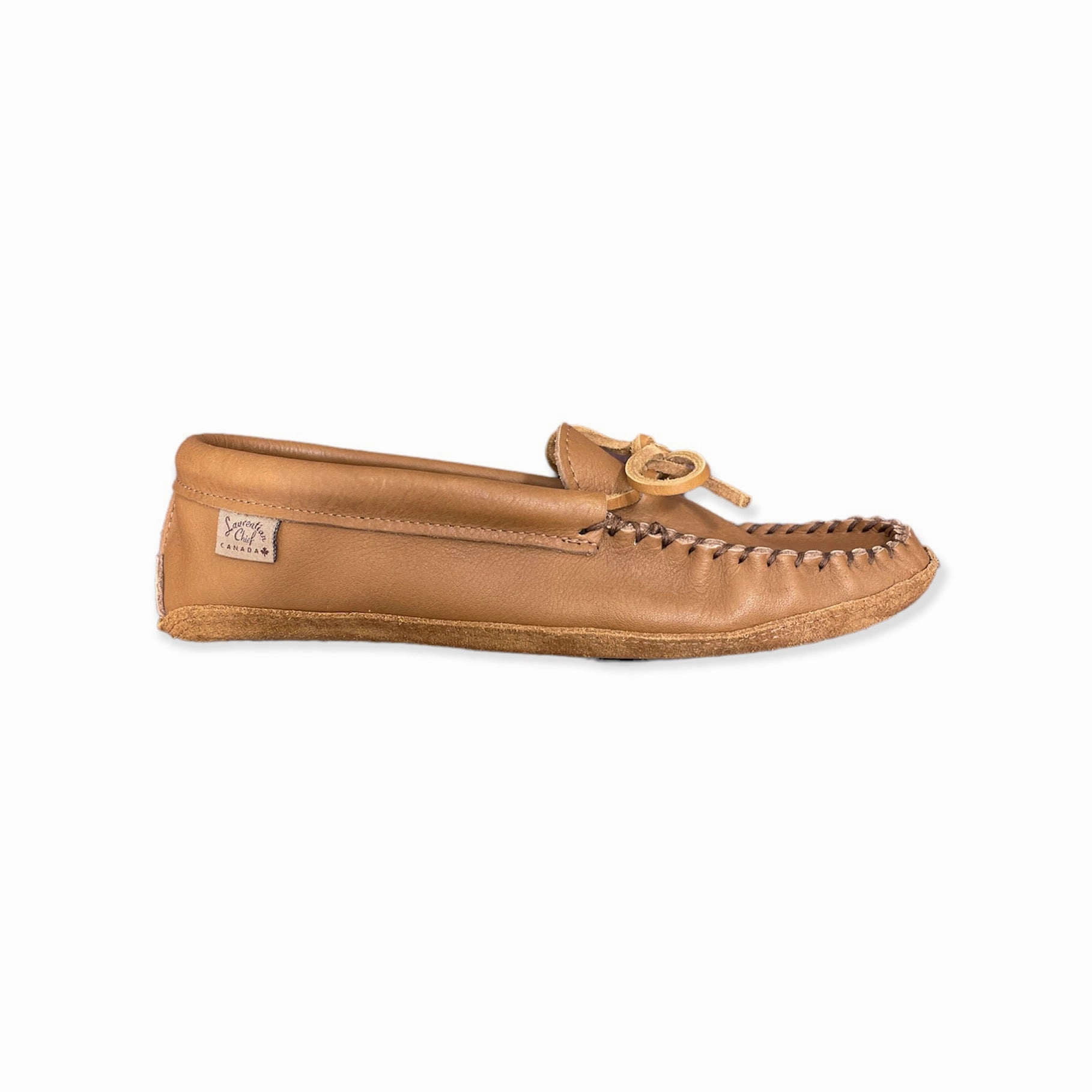 Maple Moosehide Moccasin Canvas Ballet Slippers