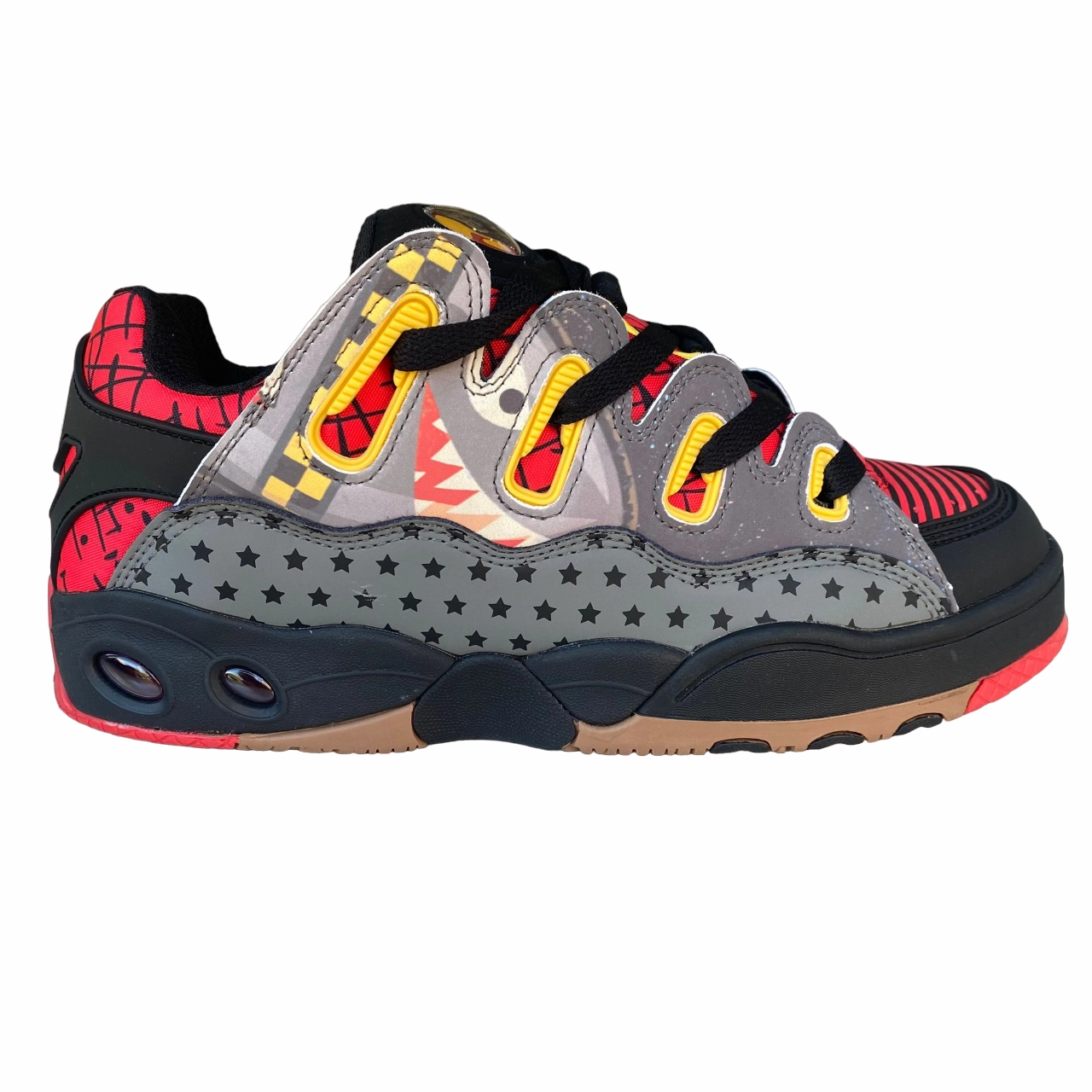 D3 2001 Skate Shoe Osiris scarpe da skate da uomo 3D OG 1371-2882 rosso-nero