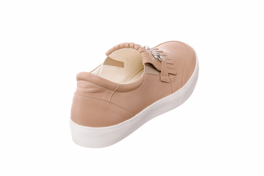 Tan Heeled Loafers Mc Capri Nude